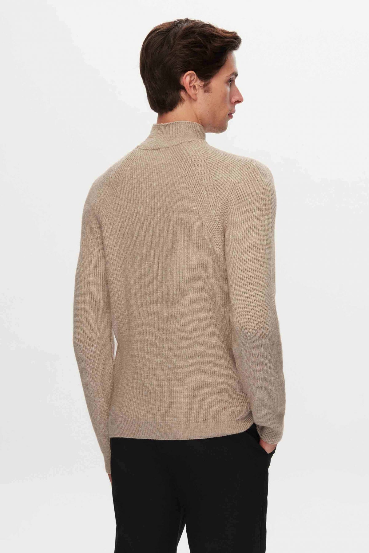 PULOVER SLIM FIT TWN - Bej