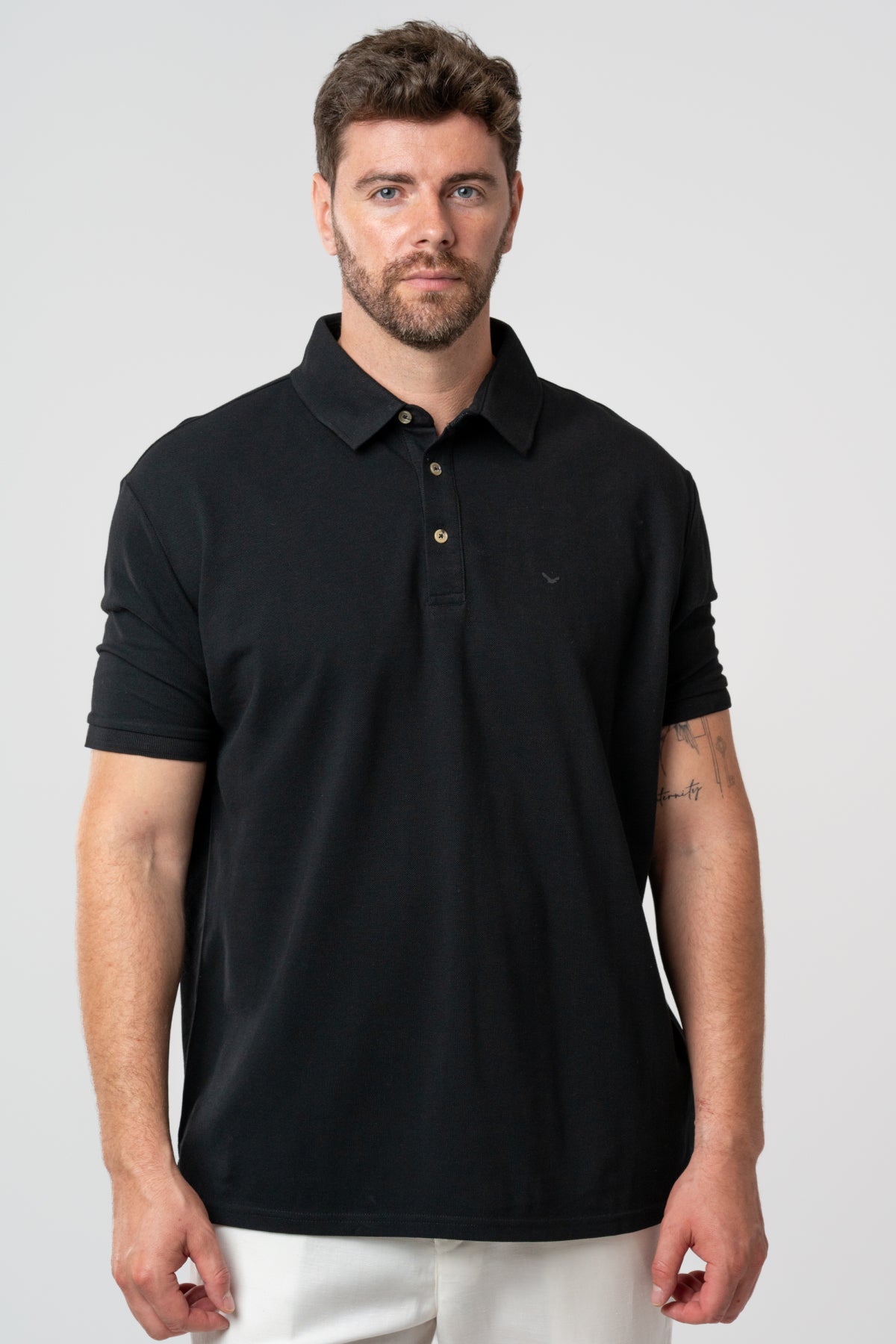 TRICOU REGULAR FIT D'S DAMAT  - Negru