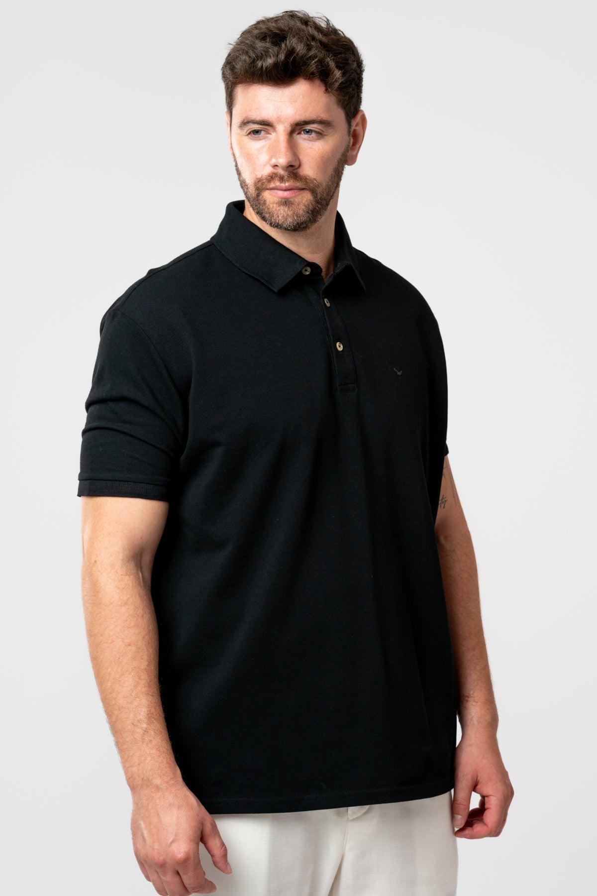 TRICOU REGULAR FIT D'S DAMAT  - Negru