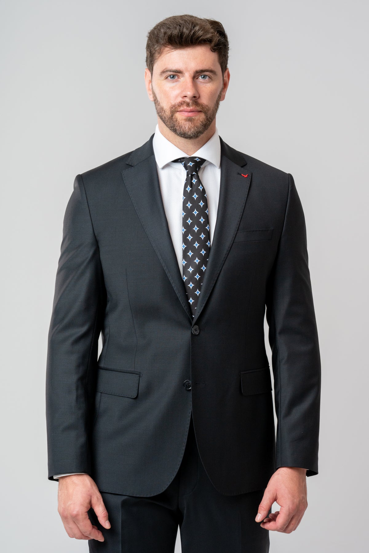 COSTUM D'S DAMAT SLIM FIT  - Negru
