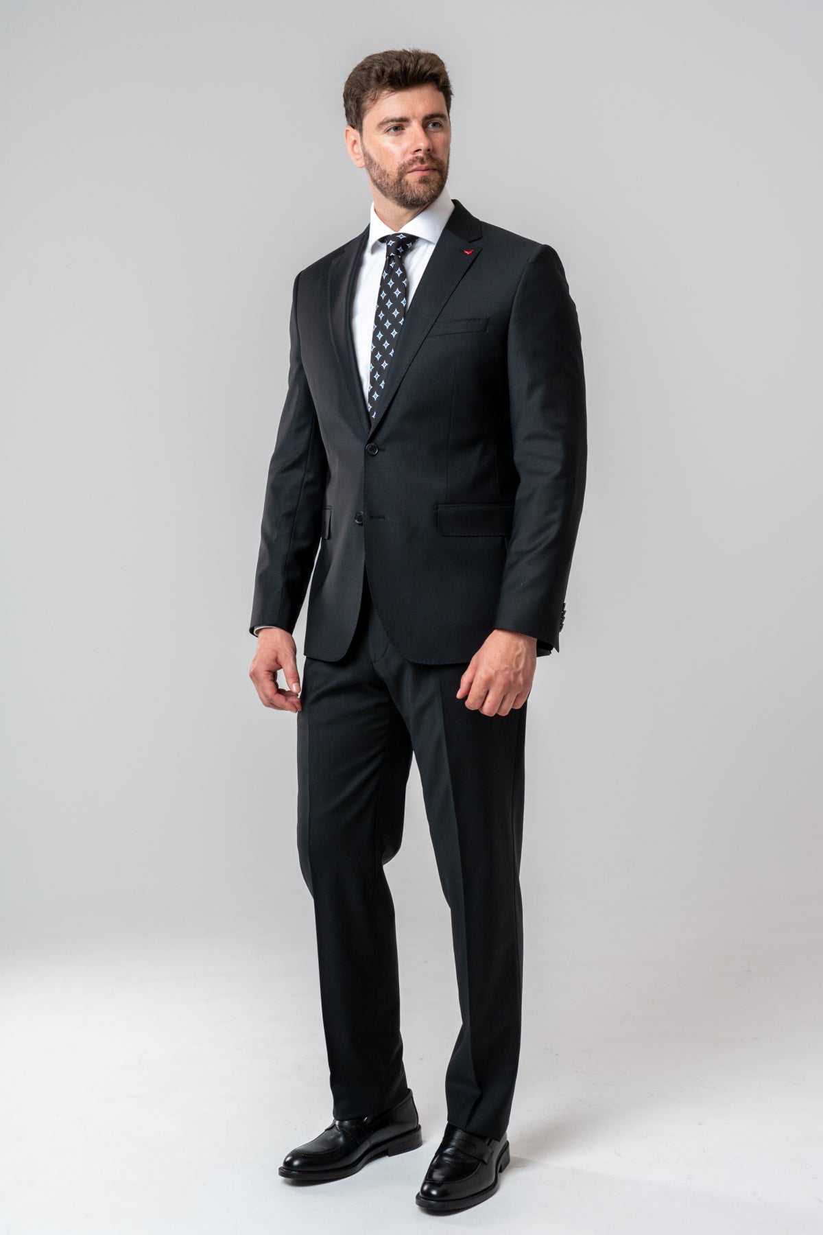 COSTUM D'S DAMAT SLIM FIT  - Negru