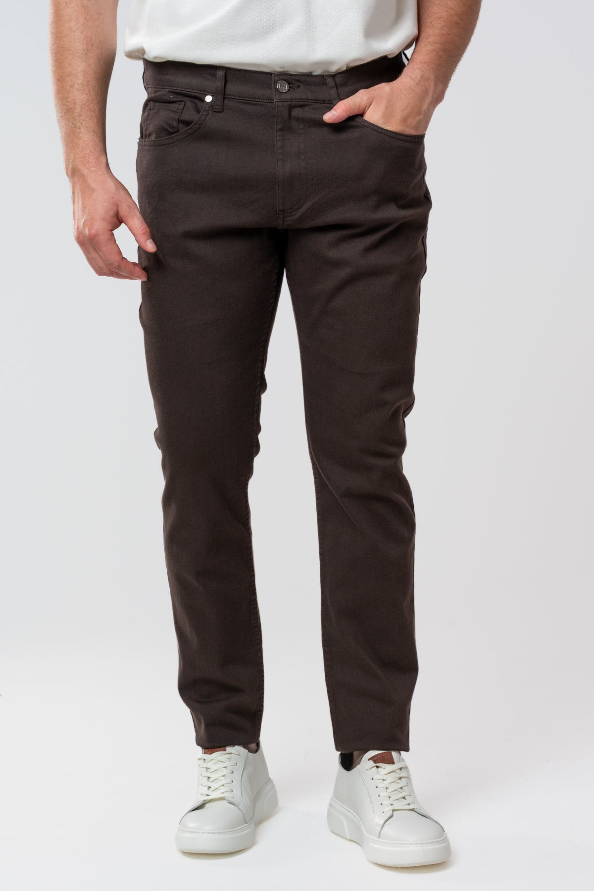 PANTALONI CASUAL SLIM FIT D'S DAMAT  - Maro