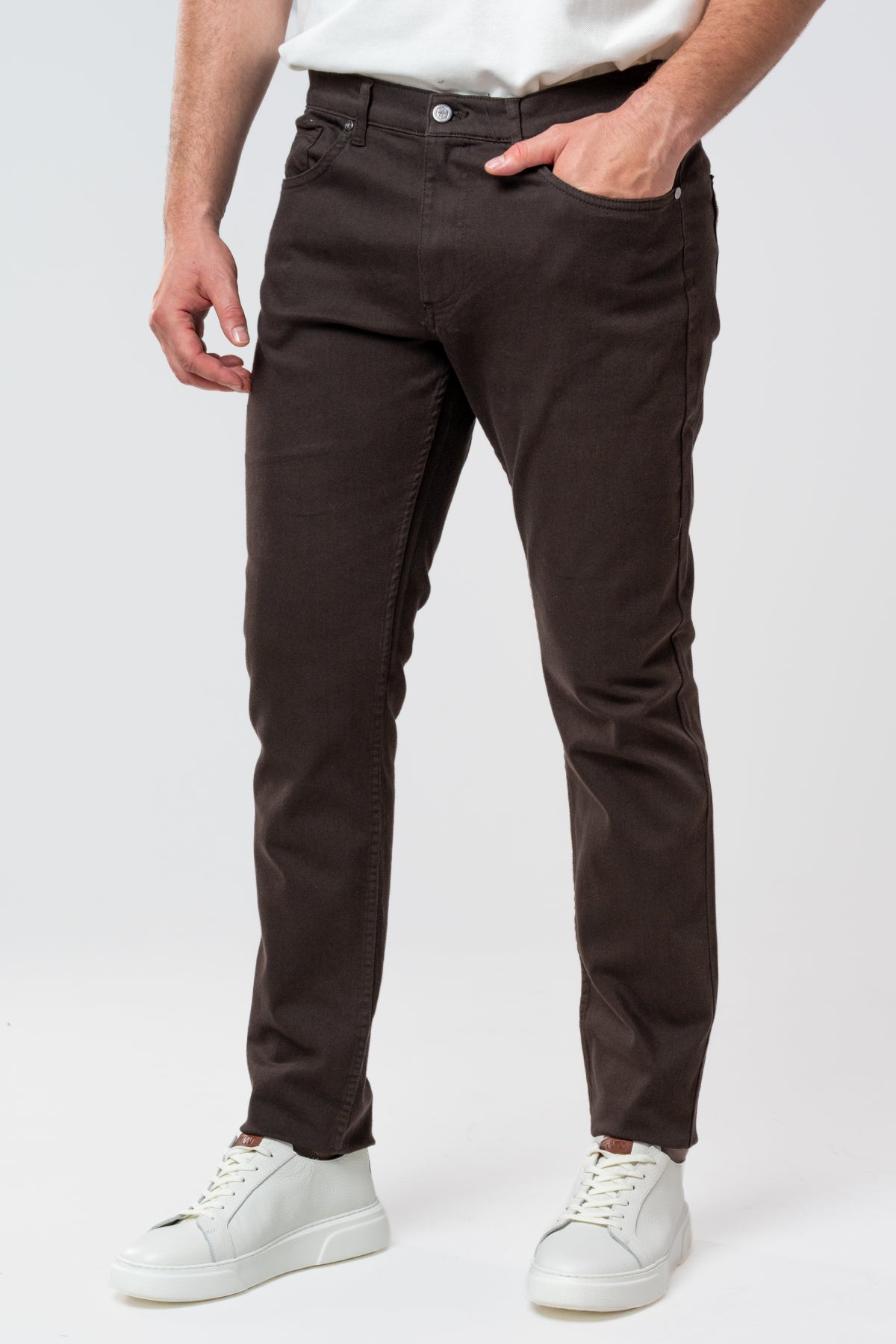PANTALONI CASUAL SLIM FIT D'S DAMAT  - Maro