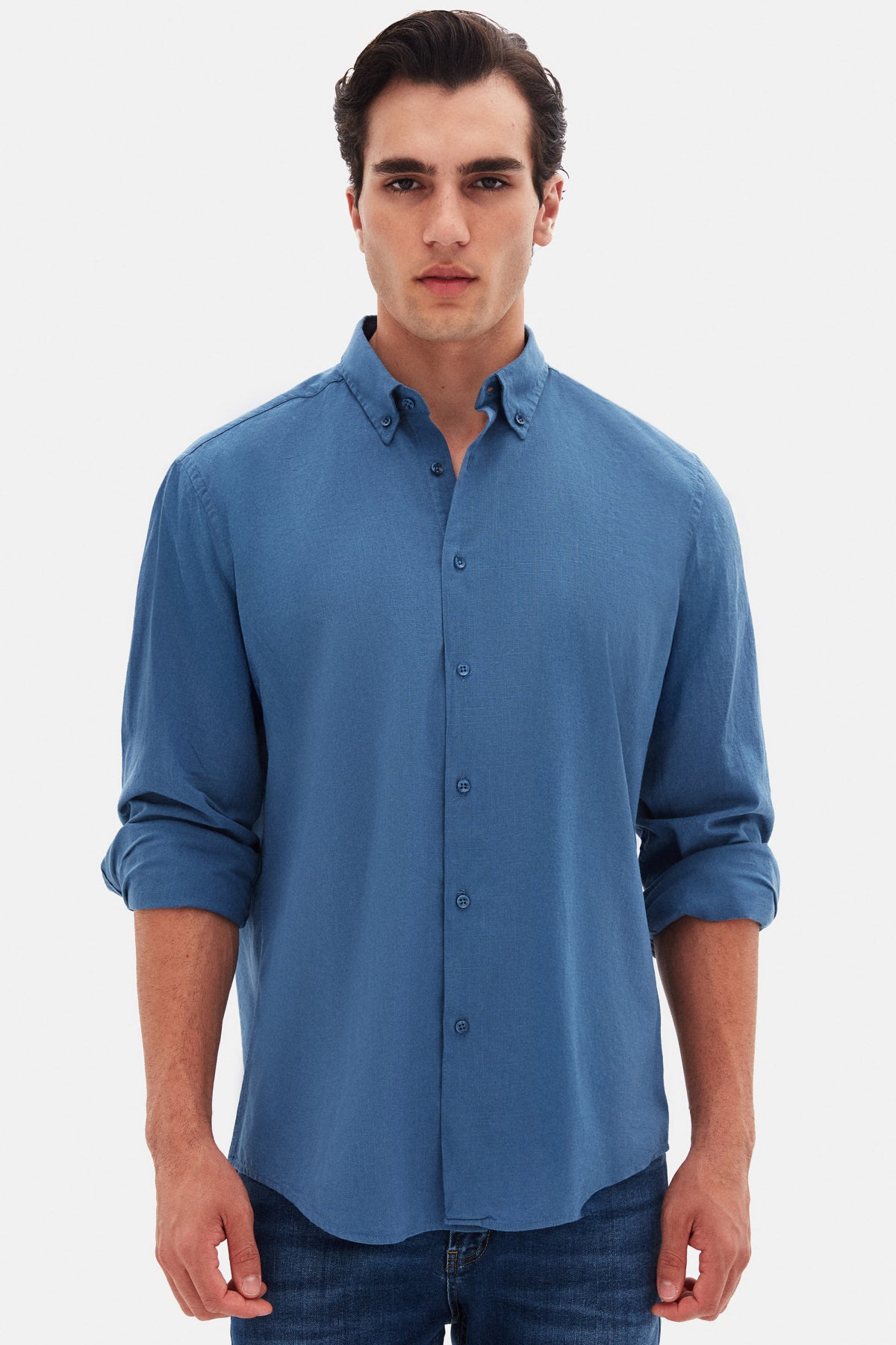 CAMASA D'S DAMAT RELAXED FIT  - Albastru