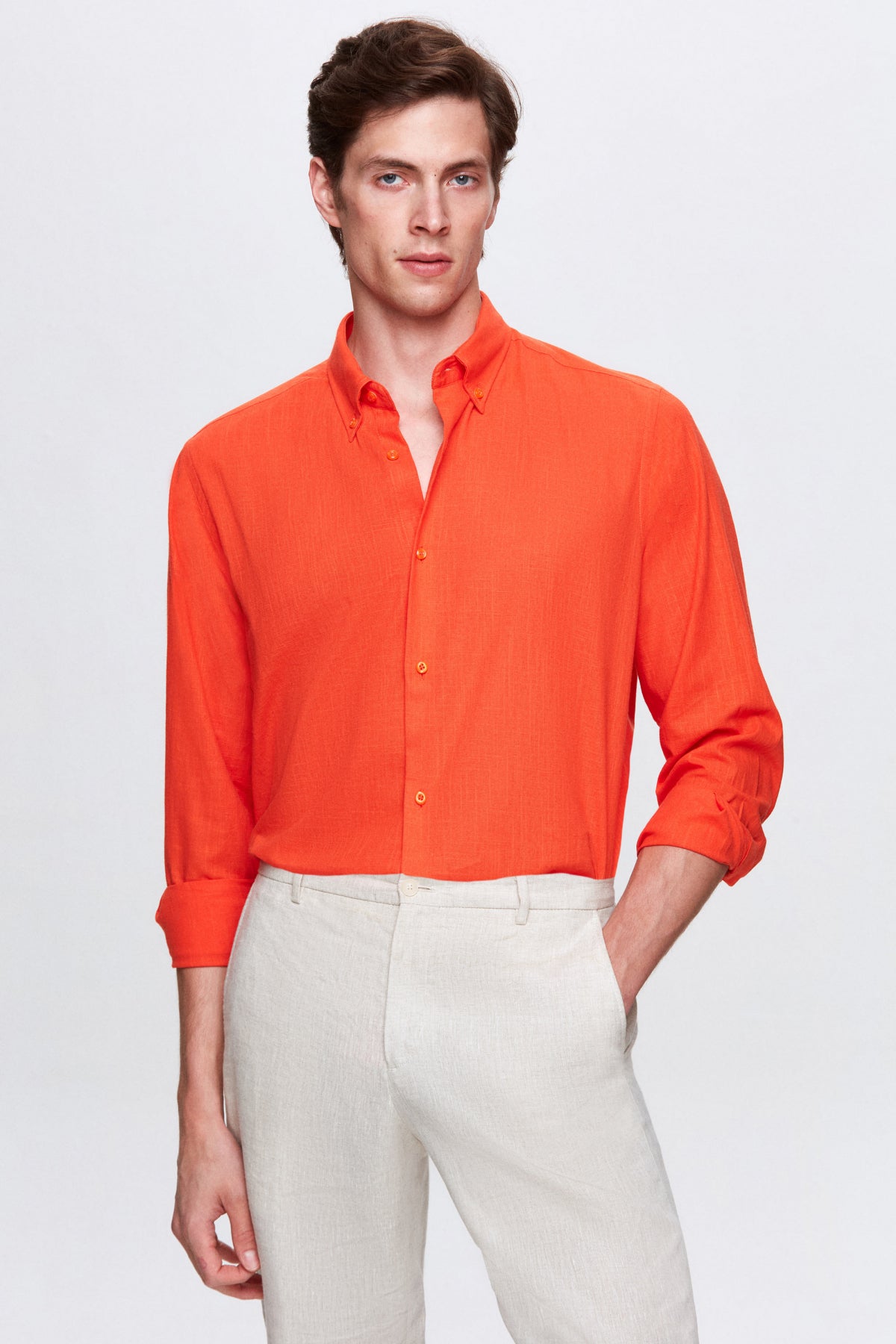 CAMASA D'S DAMAT RELAXED FIT  - Portocaliu