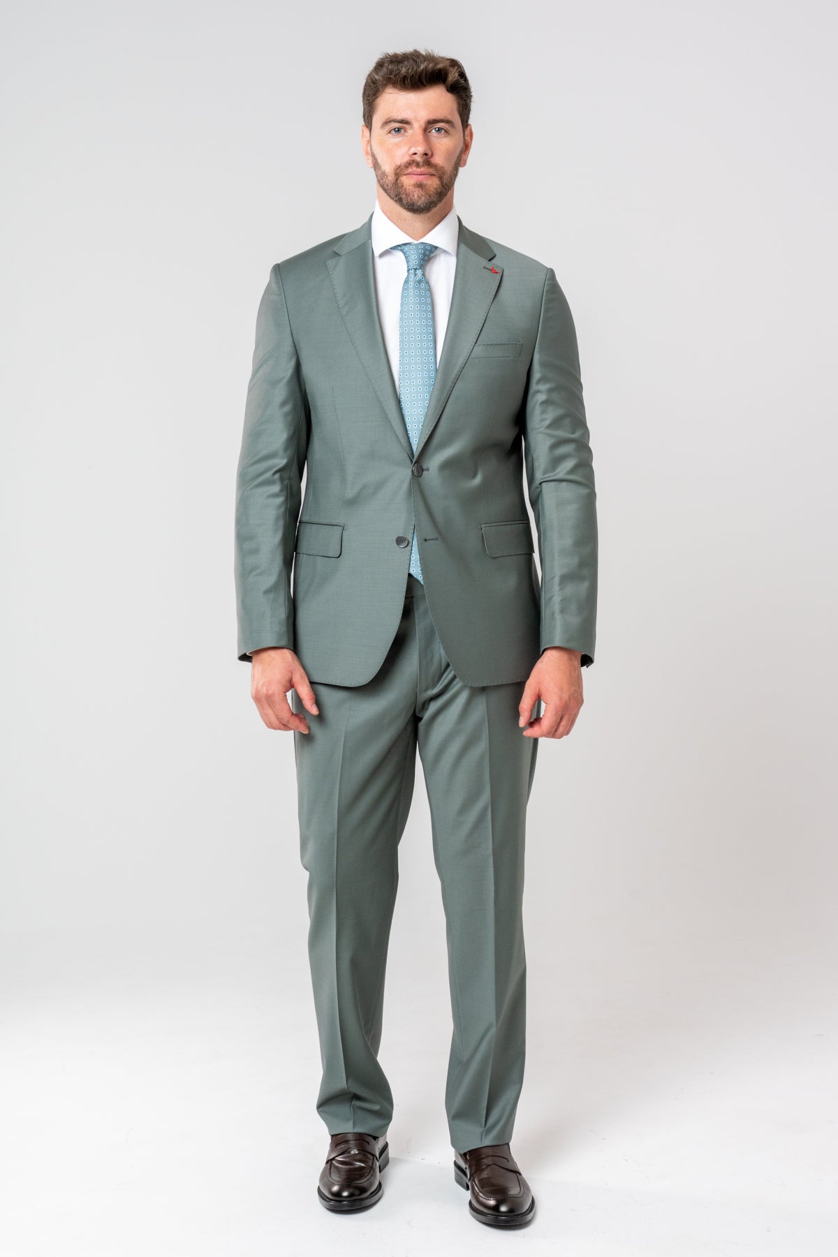 COSTUM D'S DAMAT SLIM FIT  - Mușchi Întunecat