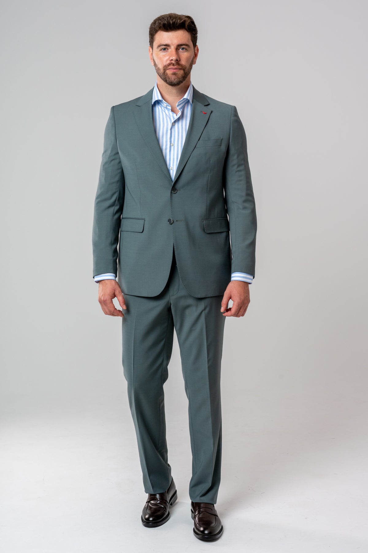 COSTUM  REGULAR FIT D'S DAMAT  - Mușchi Întunecat