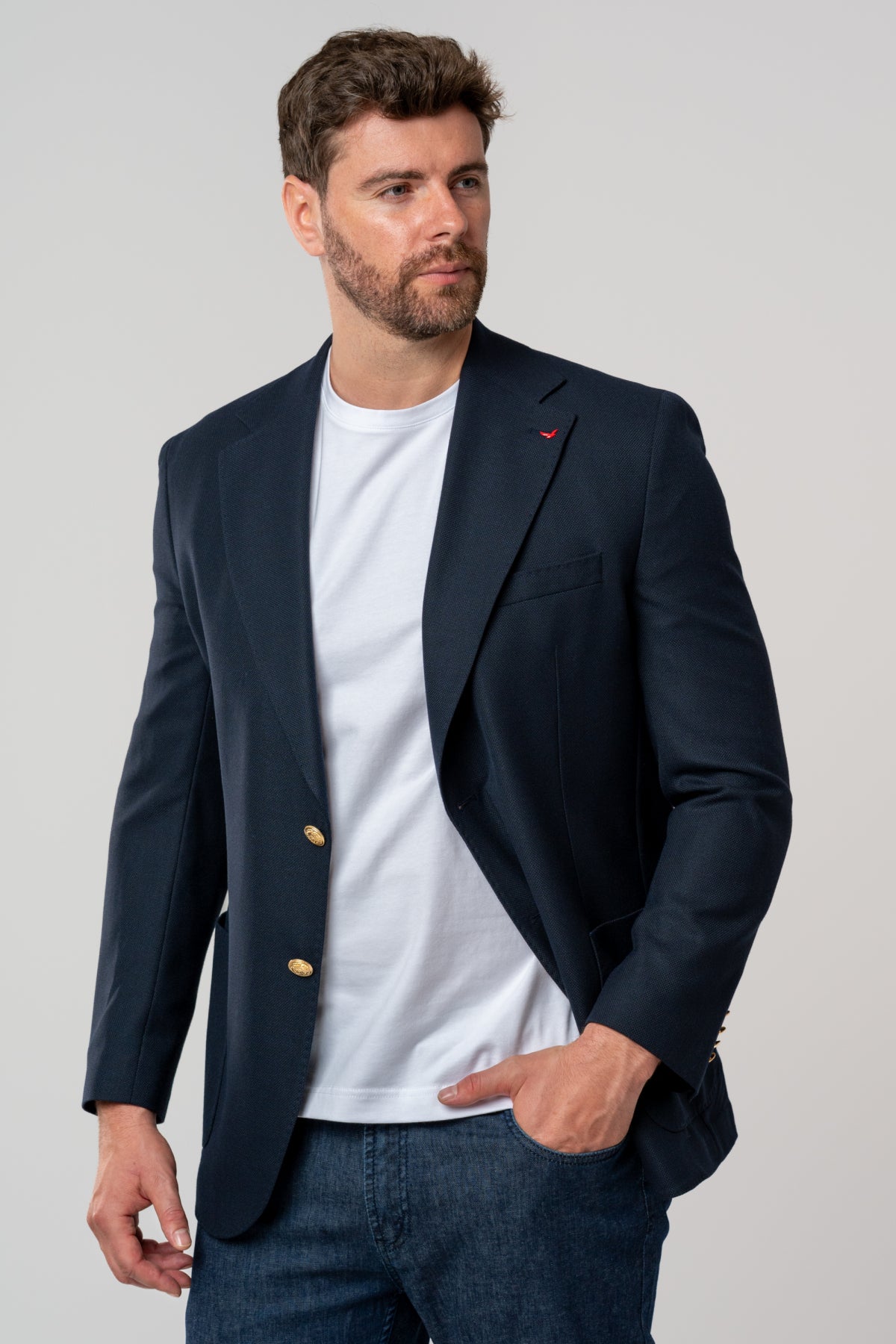 SACOU COMFORT FIT D'S DAMAT  - Bleumarin