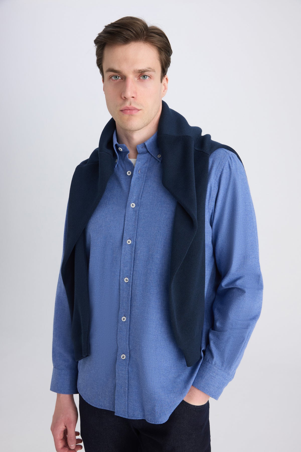 CAMASA COMFORT FIT D'S DAMAT  - Albastru