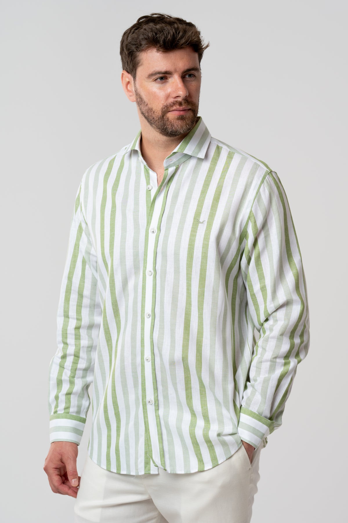 CAMASA COMFORT FIT D'S DAMAT  - Verde