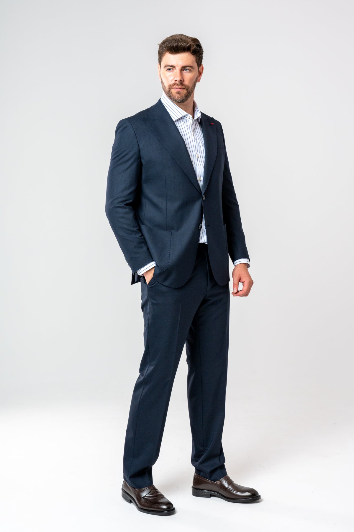 COSTUM COMFORT FIT D'S DAMAT  - Bleumarin