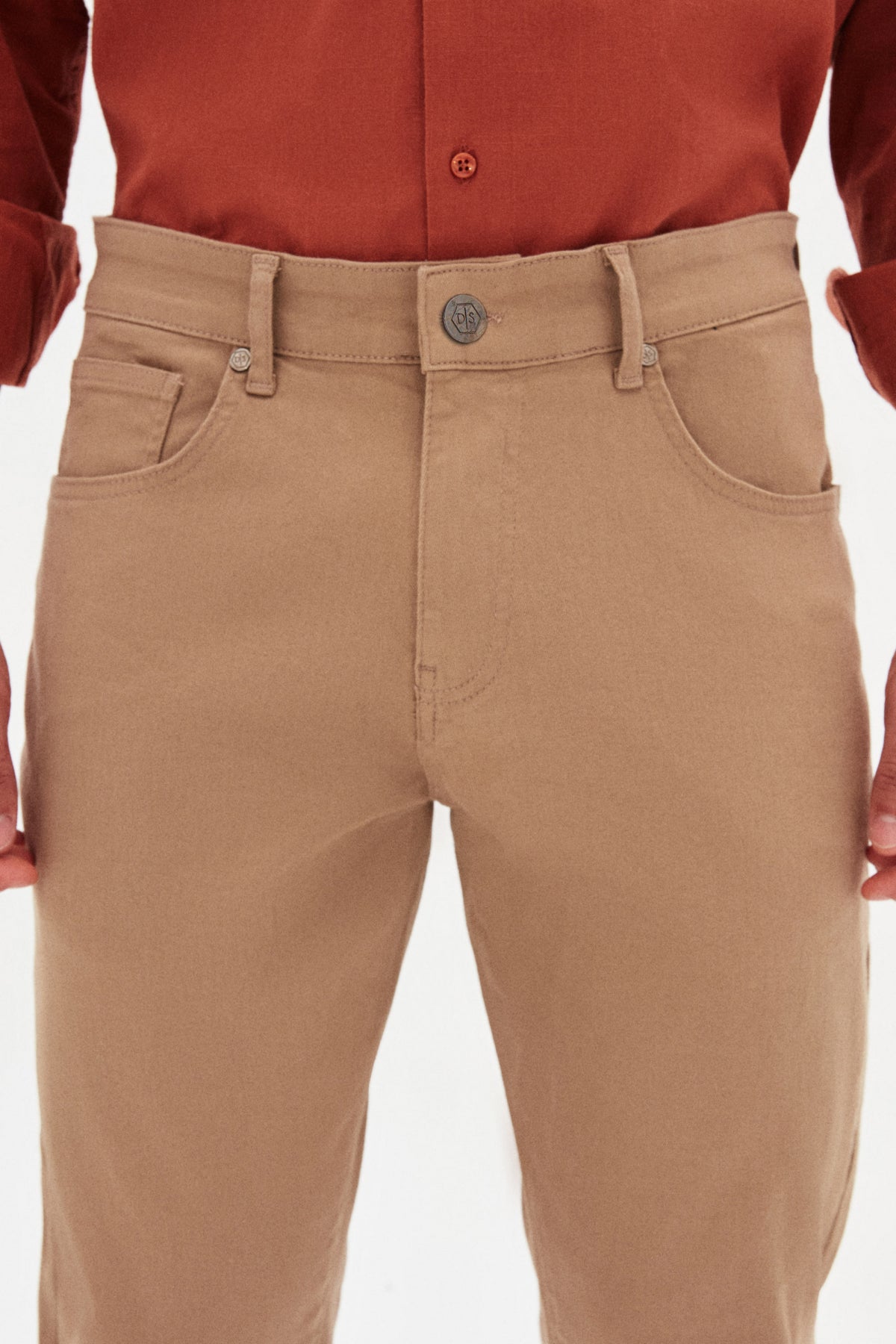 PANTALONI CASUAL SLIM FIT D'S DAMAT  - Bej