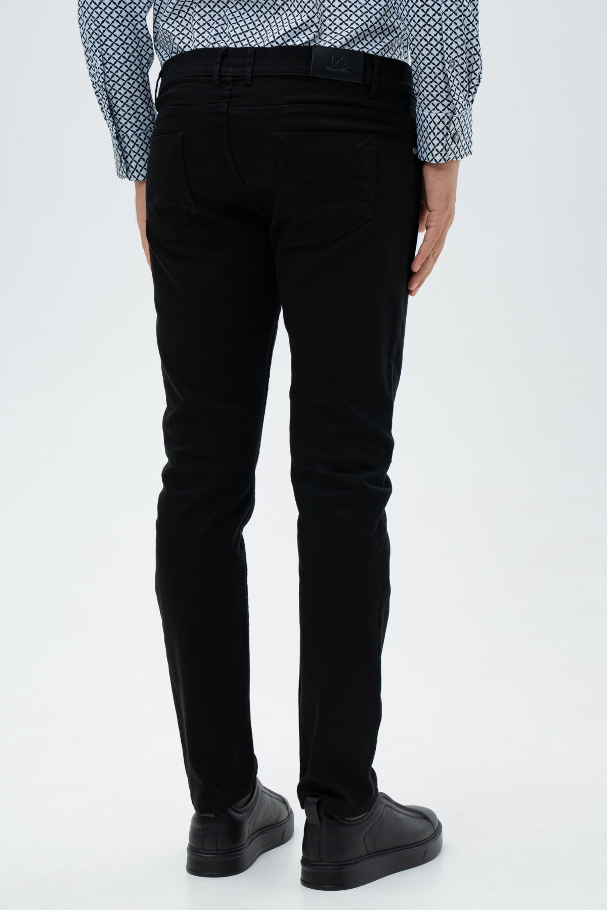 PANTALONI CASUAL SLIM FIT D'S DAMAT  - Negru