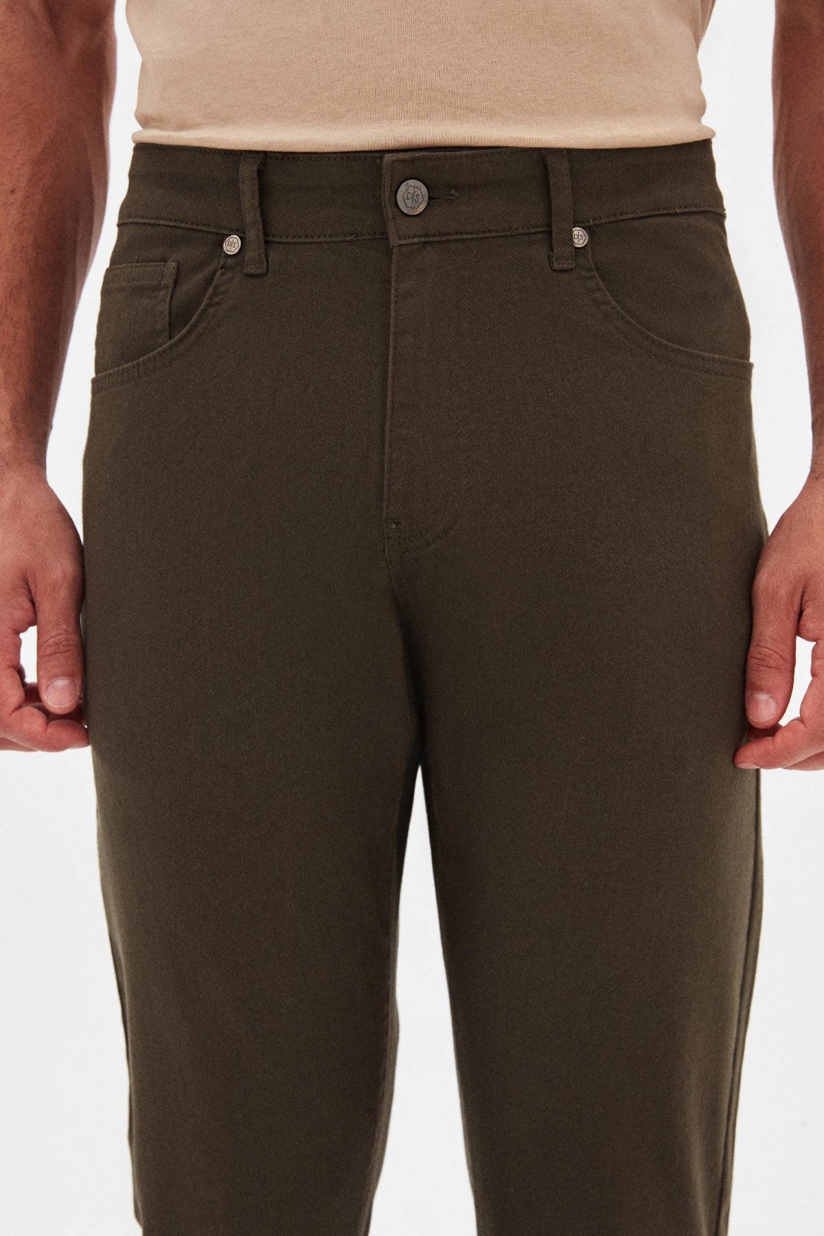 PANTALONI CASUAL SLIM FIT D'S DAMAT  - Kaki