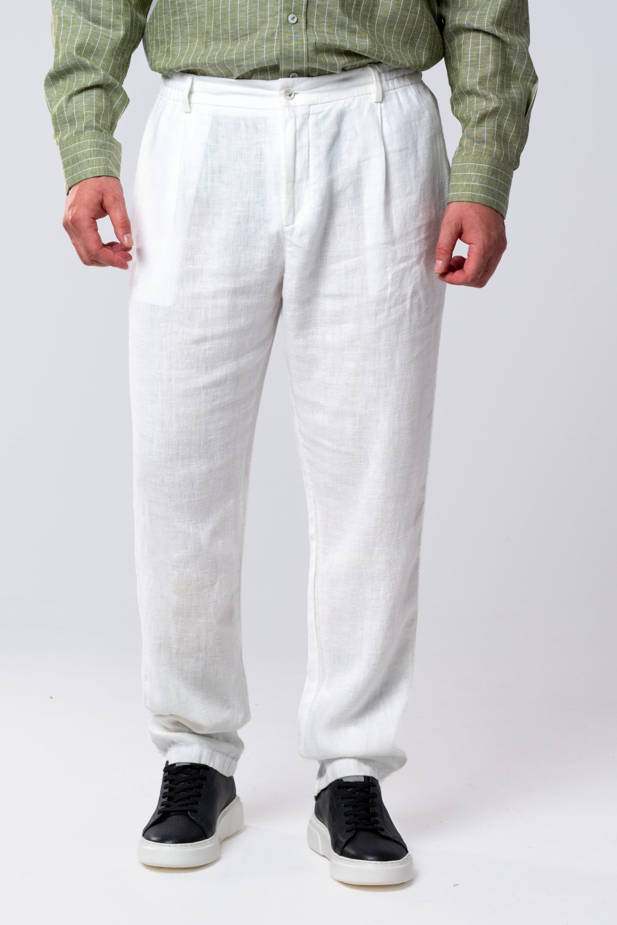 PANTALONI CASUAL JOGGER D'S DAMAT  - Alb