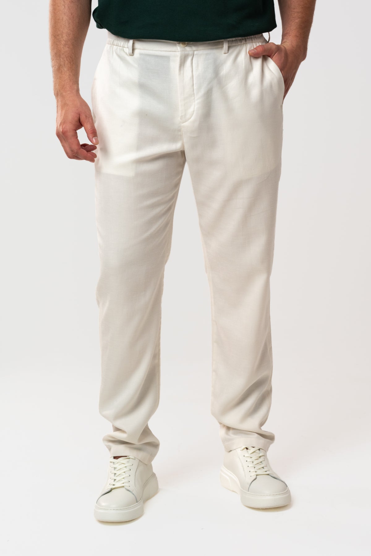 PANTALONI CASUAL JOGGER D'S DAMAT  - Ecru