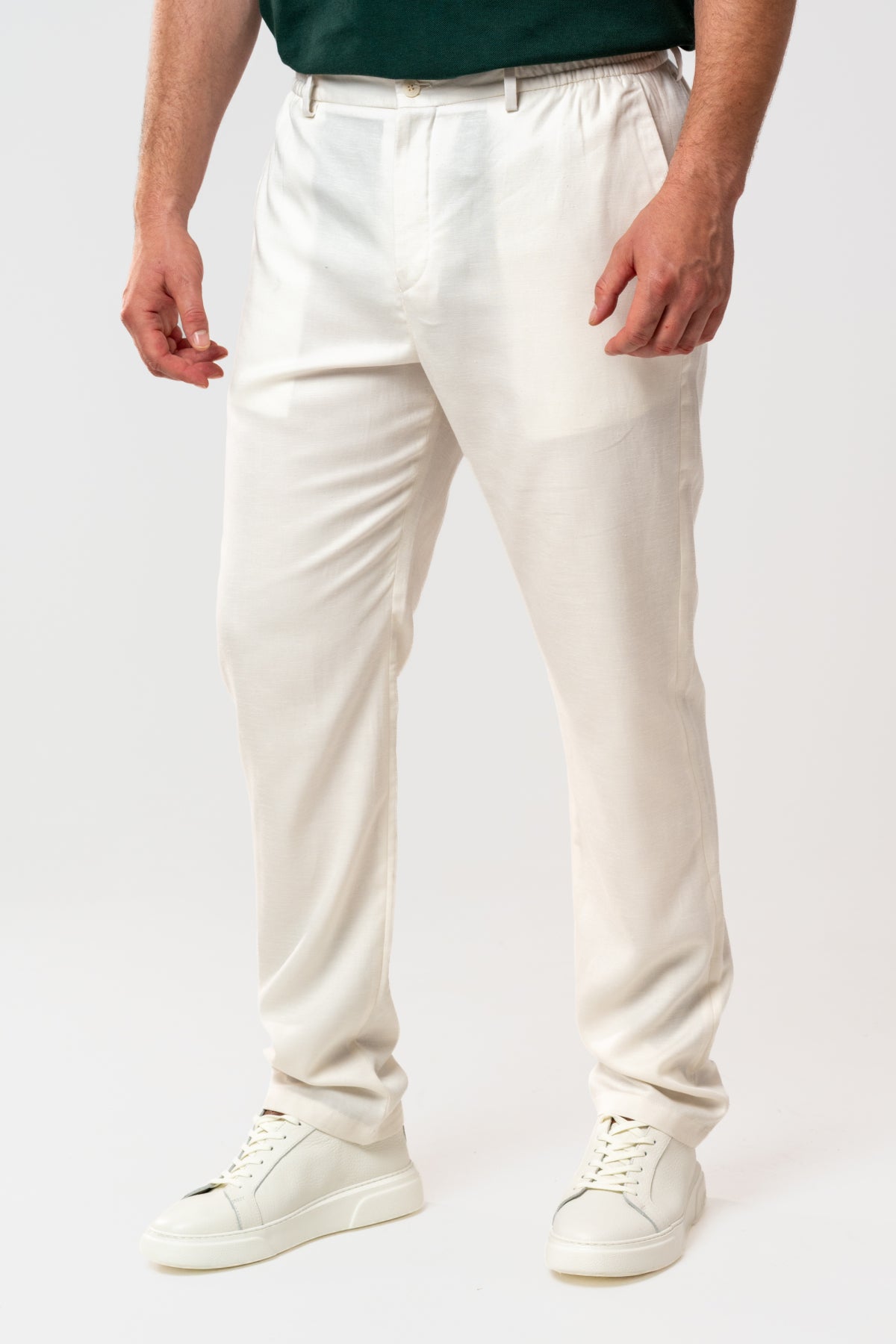 PANTALONI CASUAL JOGGER D'S DAMAT  - Ecru