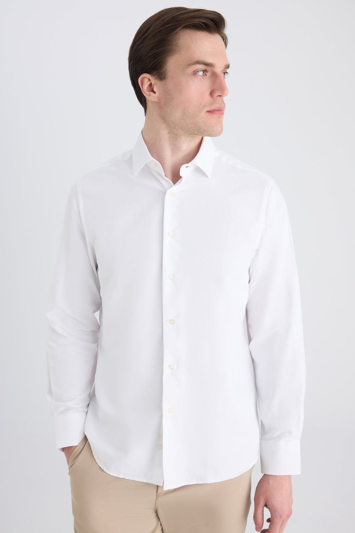 CAMASA REGULAR FIT D'S DAMAT  - Alb