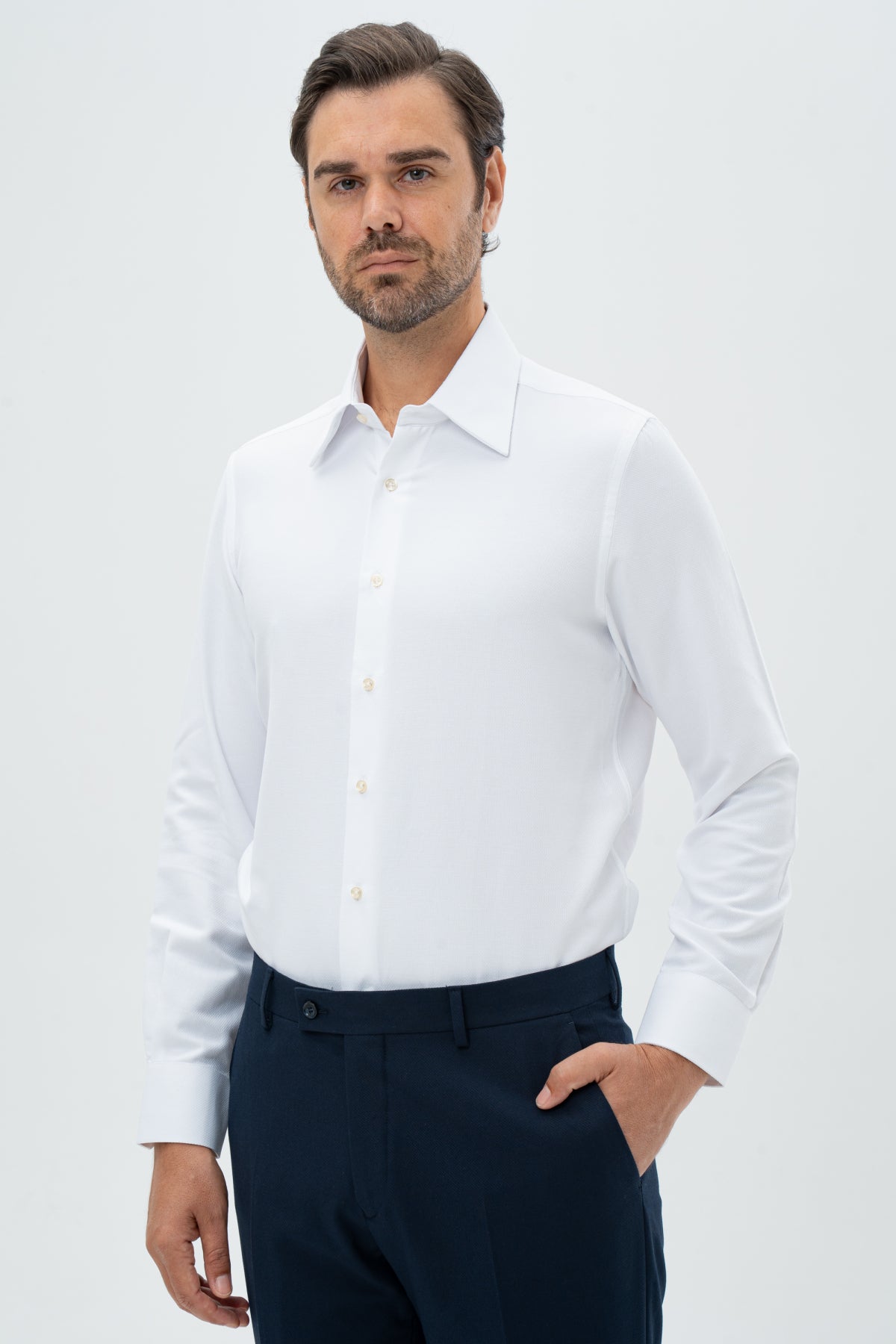 CAMASA REGULAR FIT D'S DAMAT  - Alb