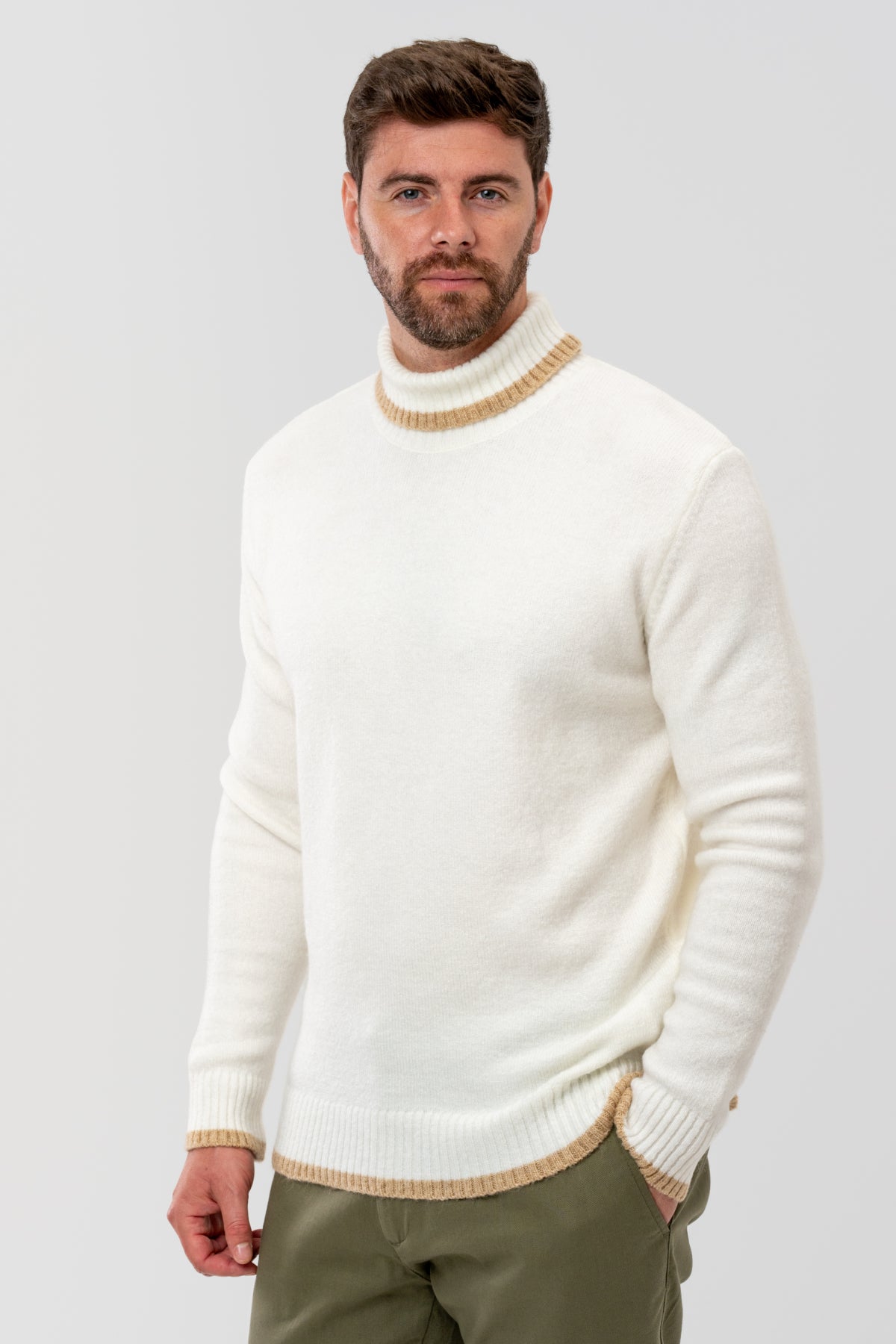 PULOVER REGULAR FIT D'S DAMAT  - Ecru