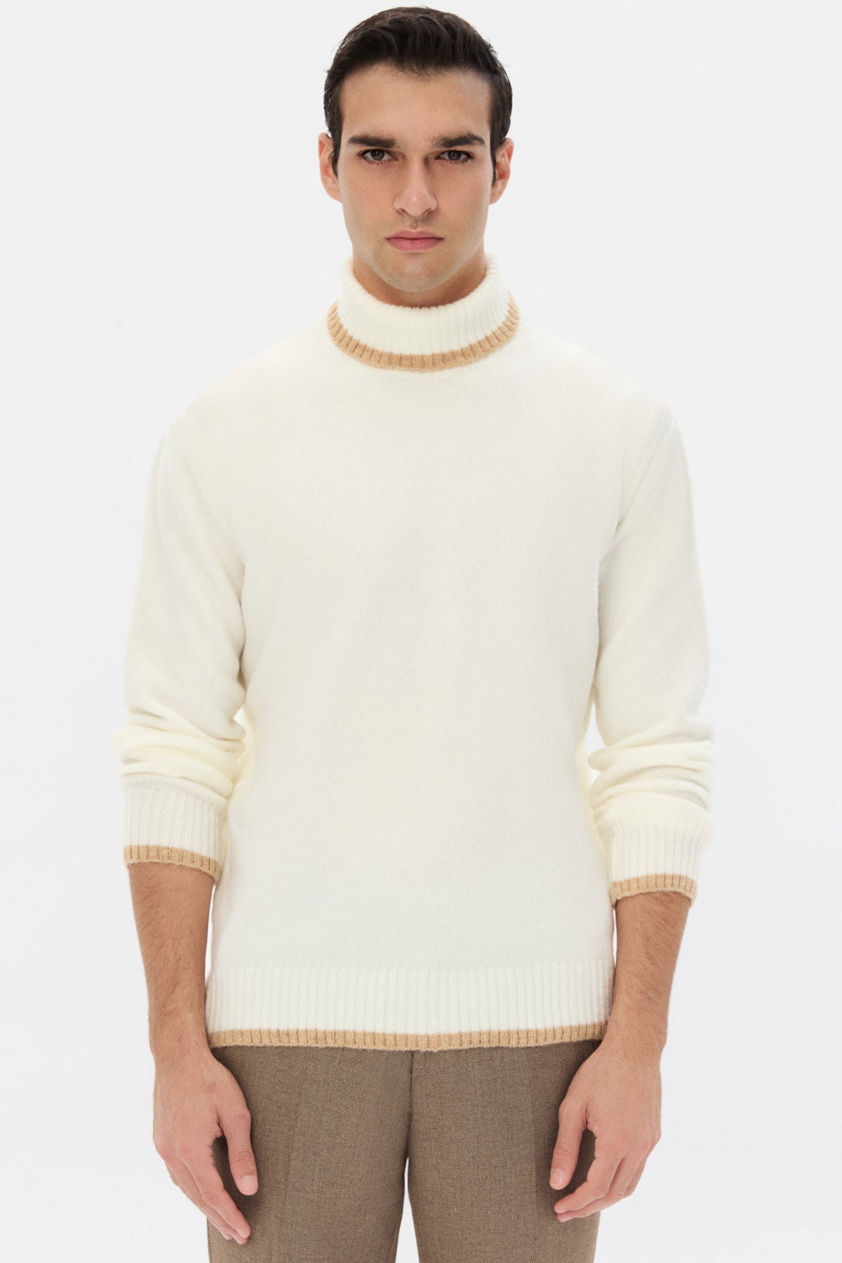 PULOVER REGULAR FIT D'S DAMAT  - Ecru