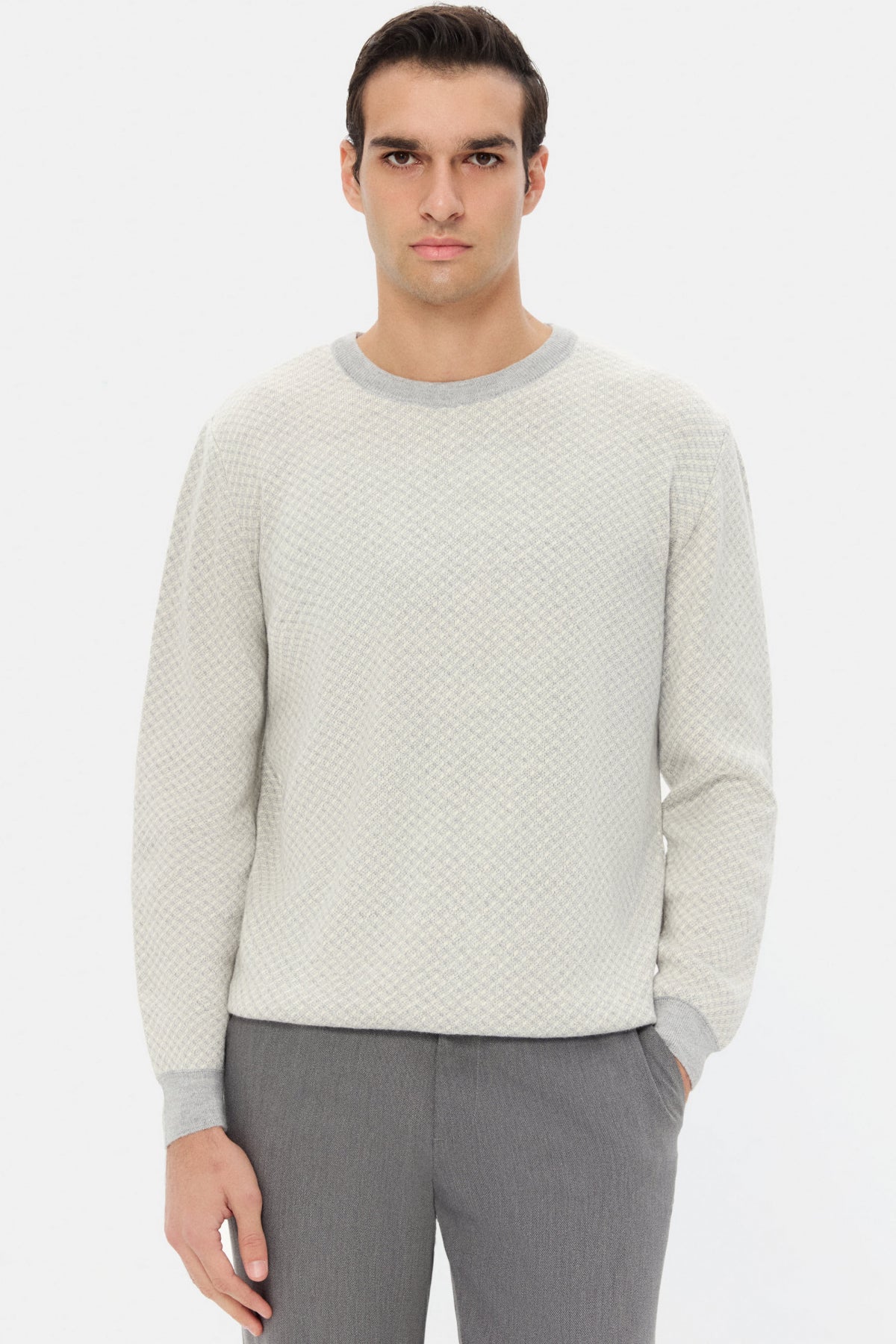 PULOVER REGULAR FIT D'S DAMAT   - Gri