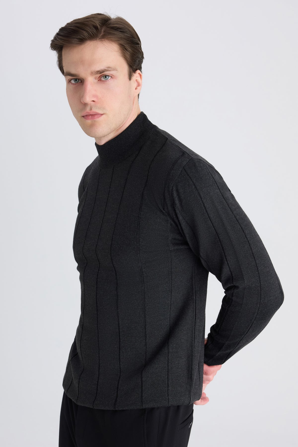 PULOVER REGULAR FIT D'S DAMAT  - Antracit