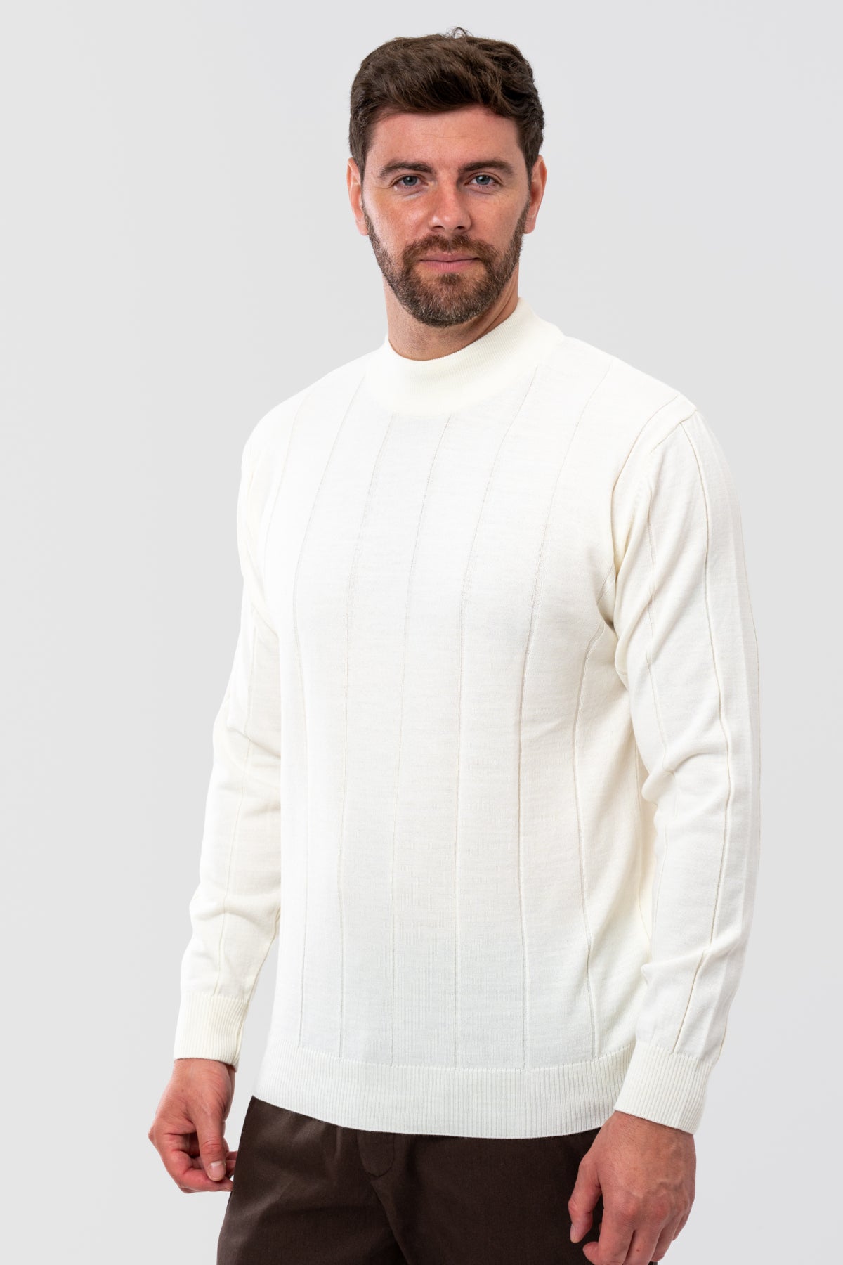 PULOVER REGULAR FIT D'S DAMAT  - Ecru