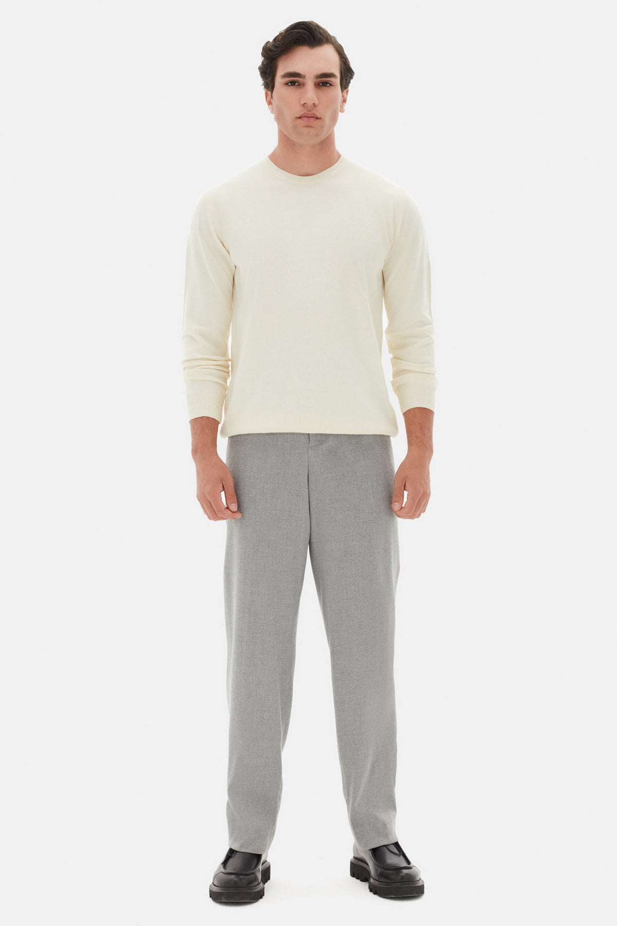 PULOVER REGULAR FIT D'S DAMAT  - Ecru