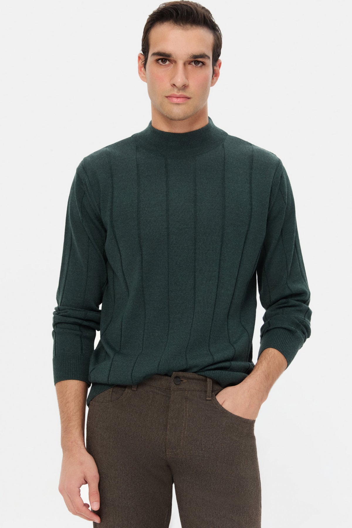 PULOVER REGULAR FIT D'S DAMAT  - Verde