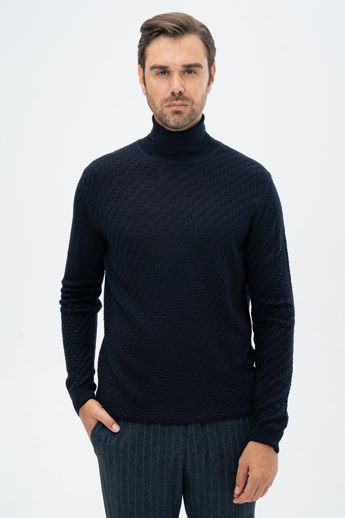 PULOVER REGULAR FIT D'S DAMAT  - Bleumarin