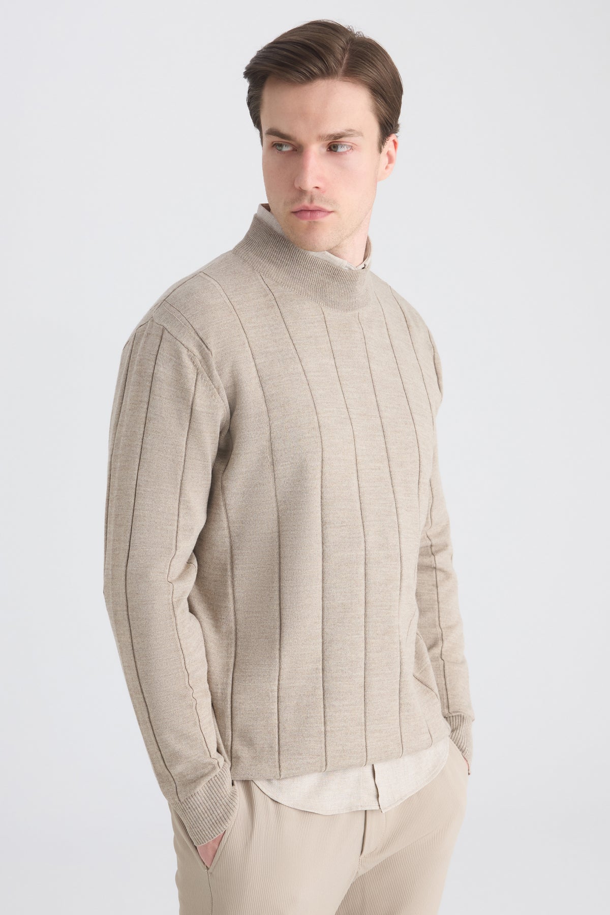PULOVER REGULAR FIT D'S DAMAT  - Bej