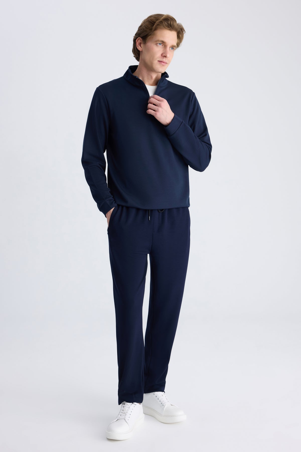 PANTALONI CASUAL REGULAR FIT D'S DAMAT  - Bleumarin