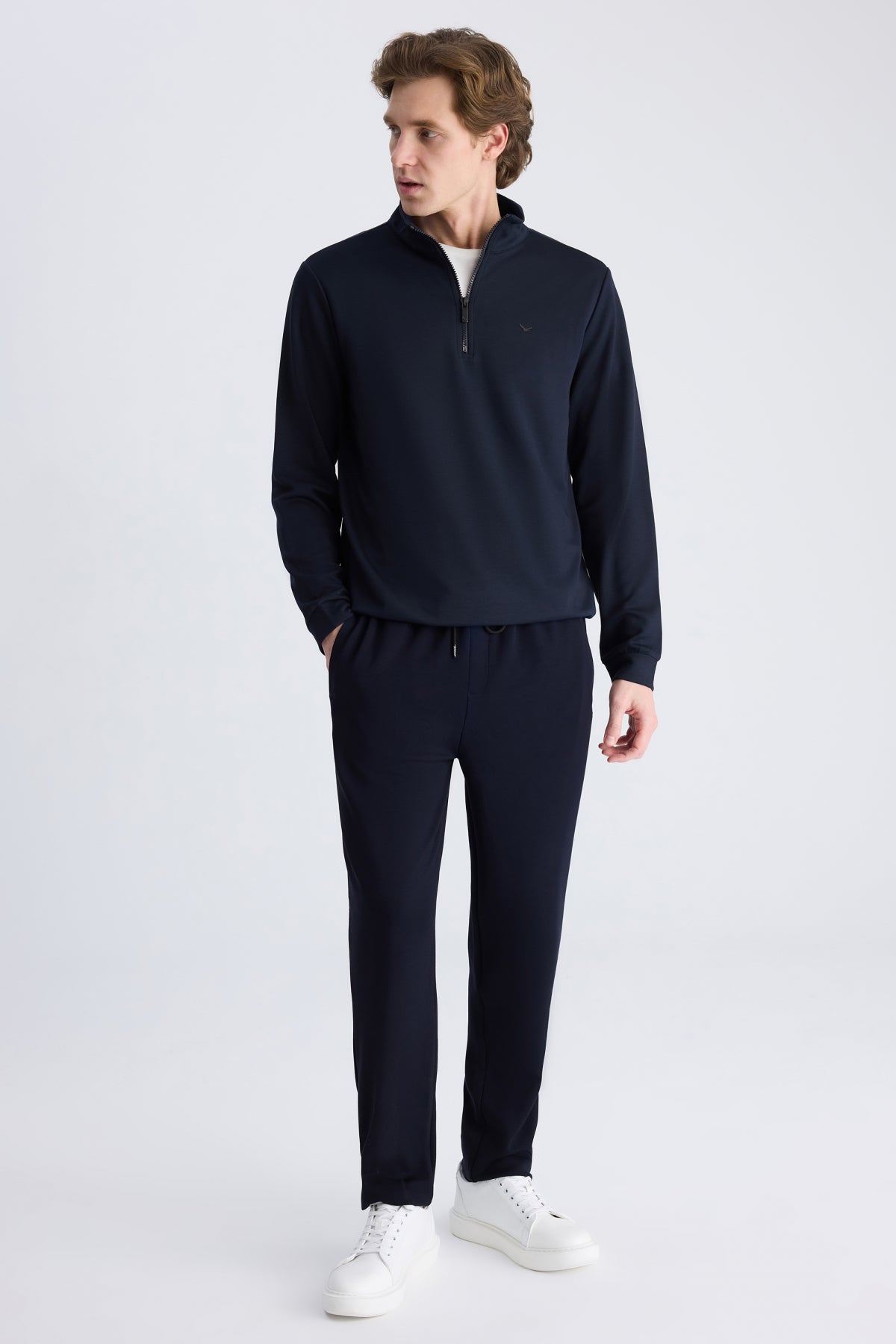 PANTALONI CASUAL REGULAR FIT D'S DAMAT  - Bleumarin