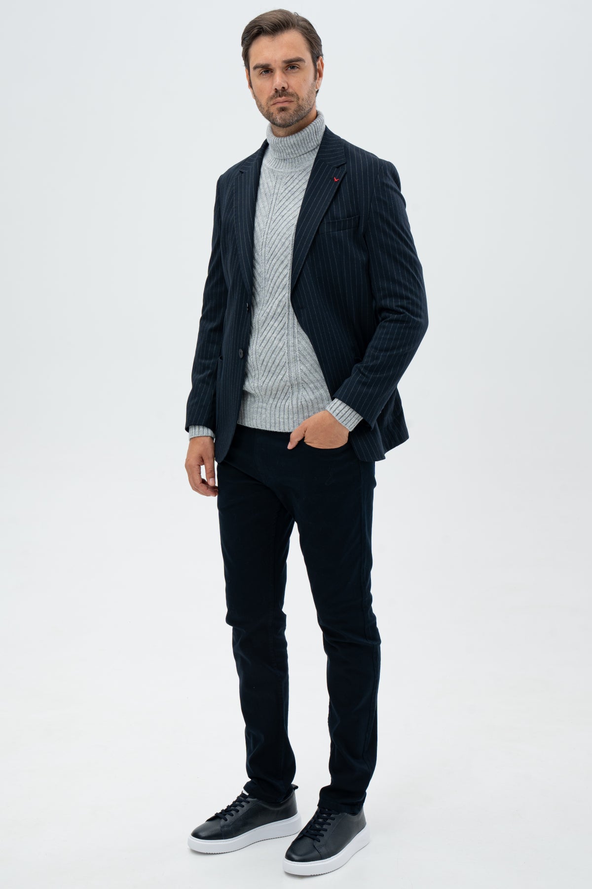 SACOU REGULAR FIT D'S DAMAT  - Bleumarin