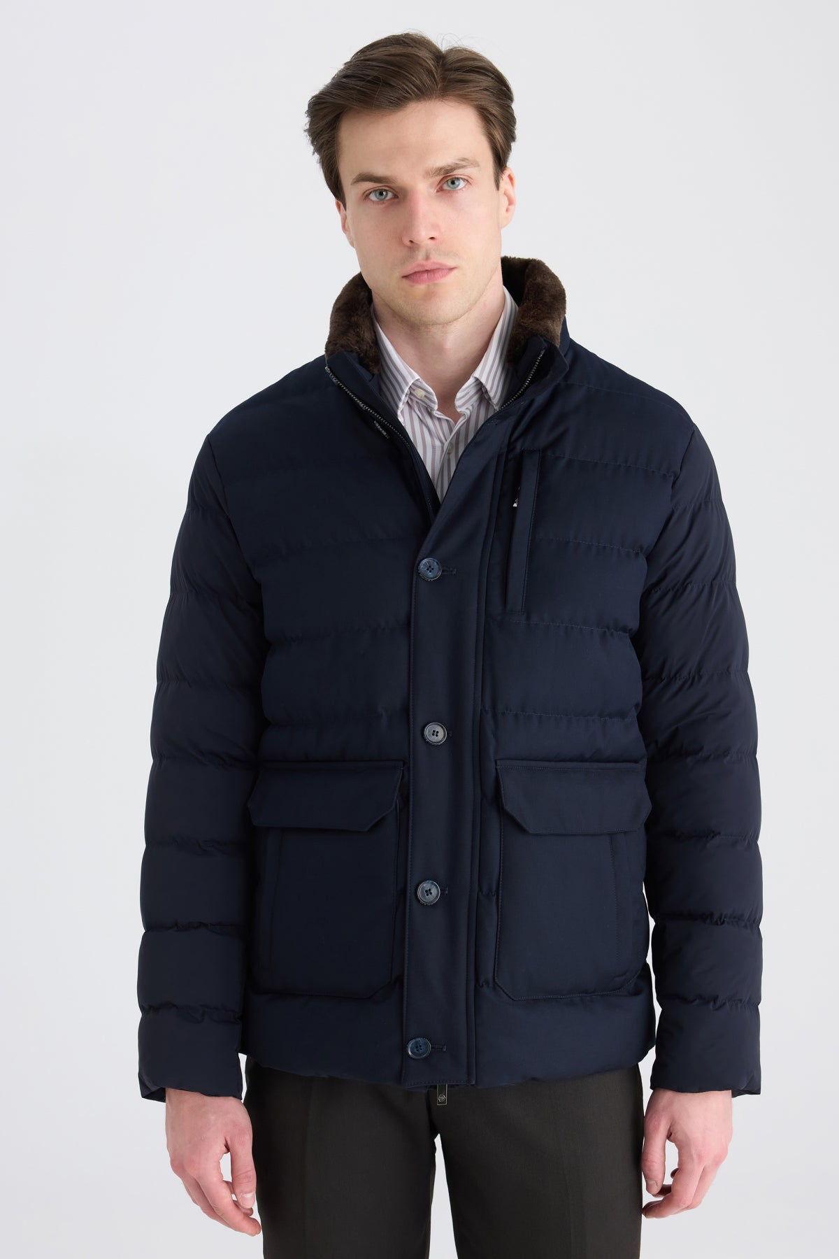 GEACA REGULAR FIT D'S DAMAT  - Bleumarin