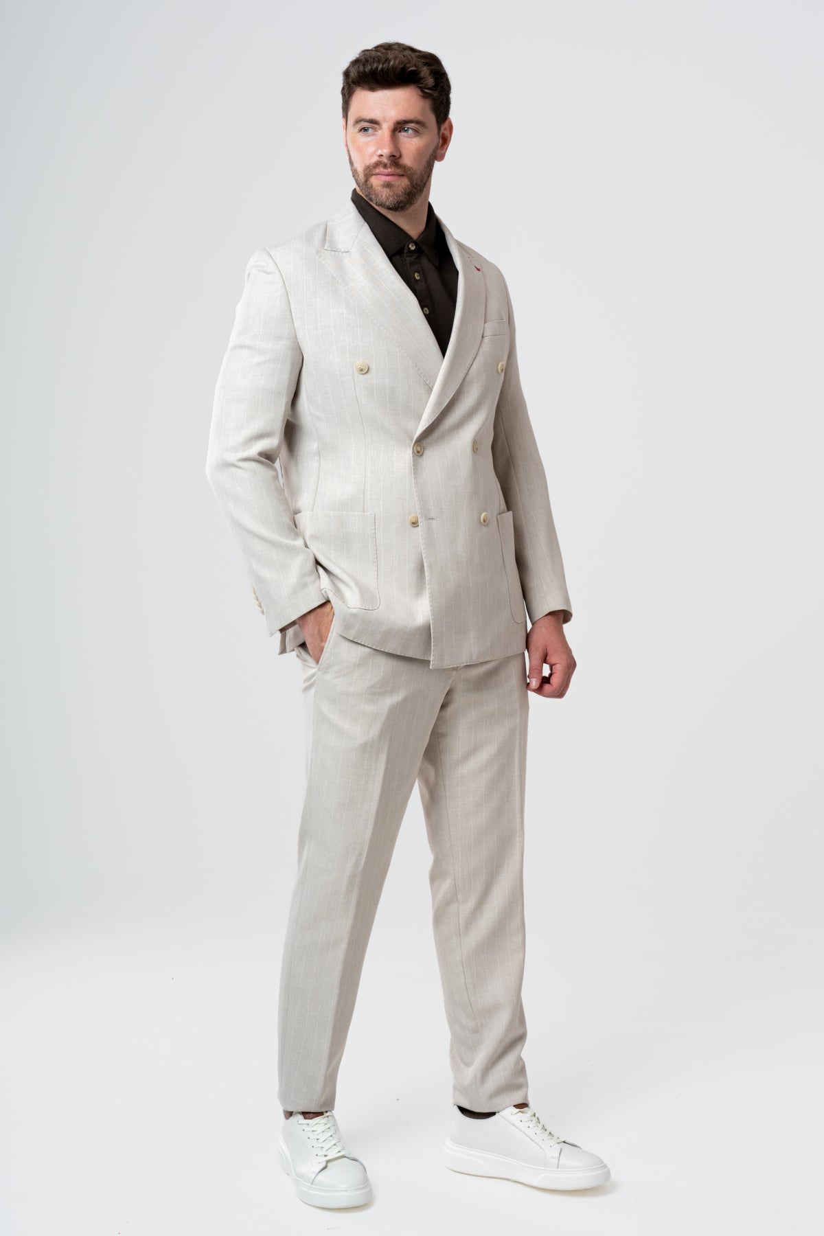 COSTUM CASUAL REGULAR FIT D'S DAMAT  - Bej