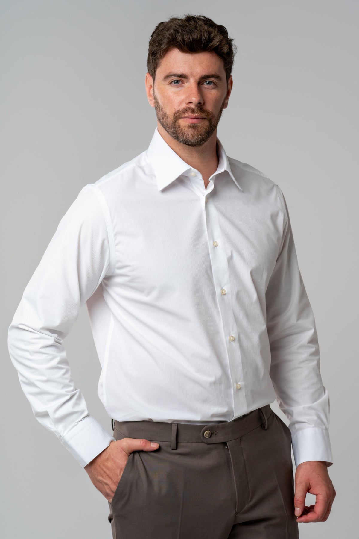 CAMASA REGULAR FIT D'S DAMAT  - Alb