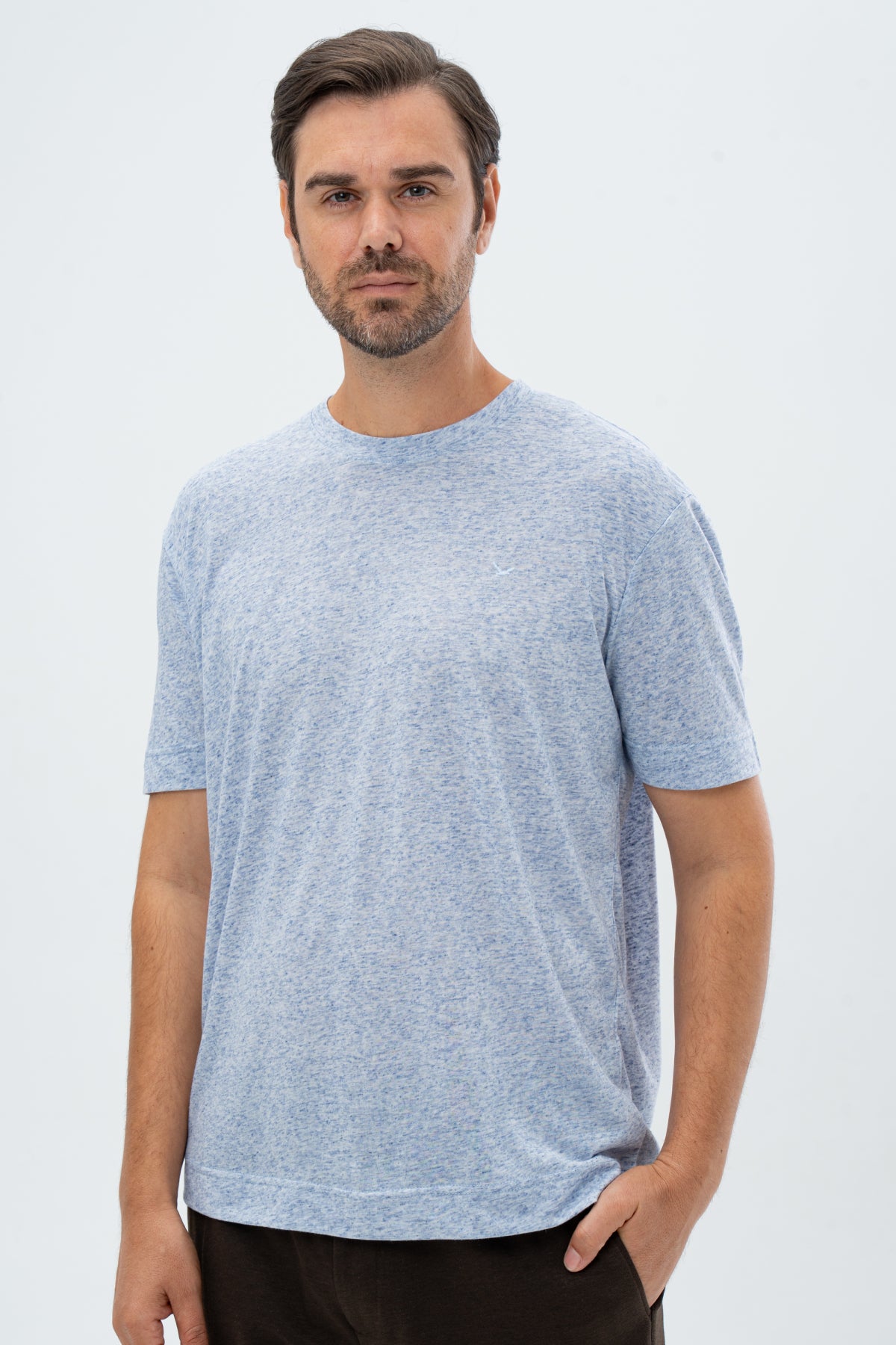 TRICOU REGULAR FIT D'S DAMAT  - Bleu