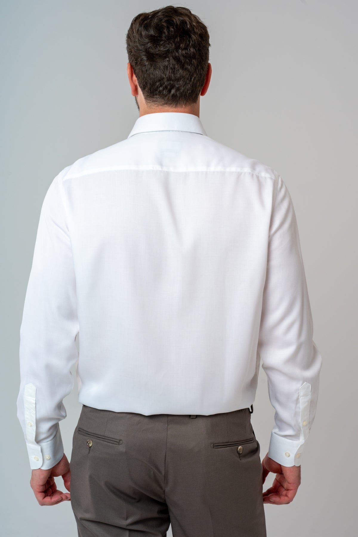 CAMASA SLIM FIT D'S DAMAT  - Alb