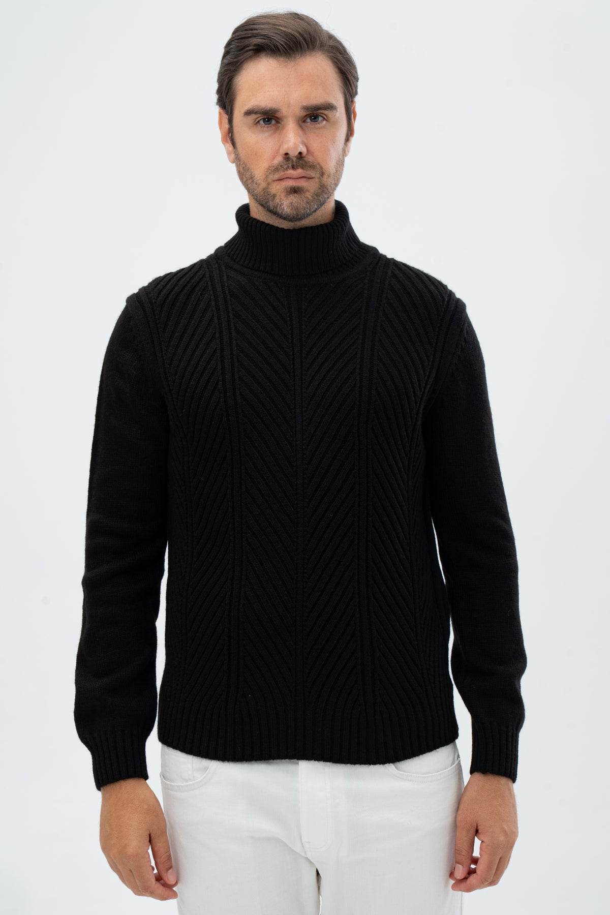 PULOVER REGULAR FIT D'S DAMAT   - Negru