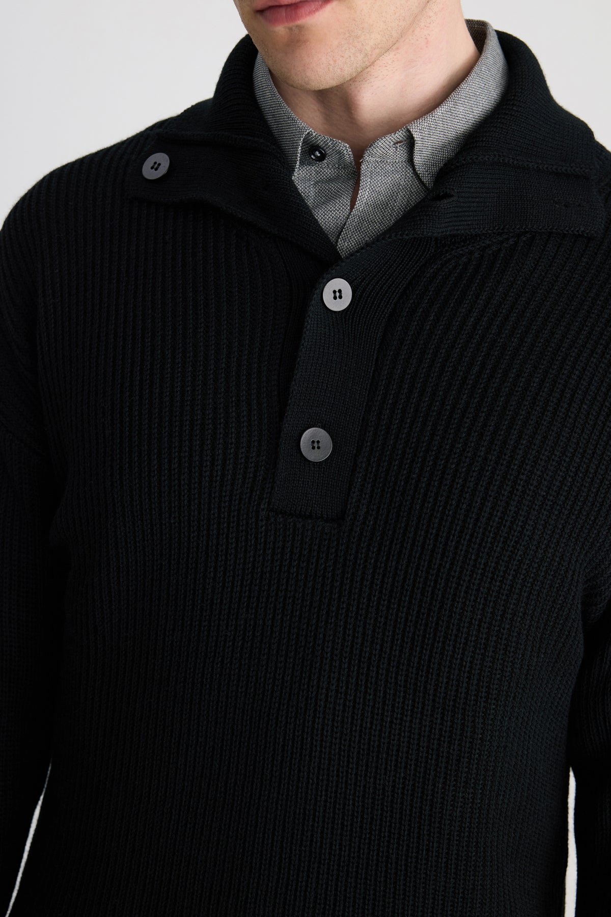 PULOVER REGULAR FIT D'S DAMAT  - Negru