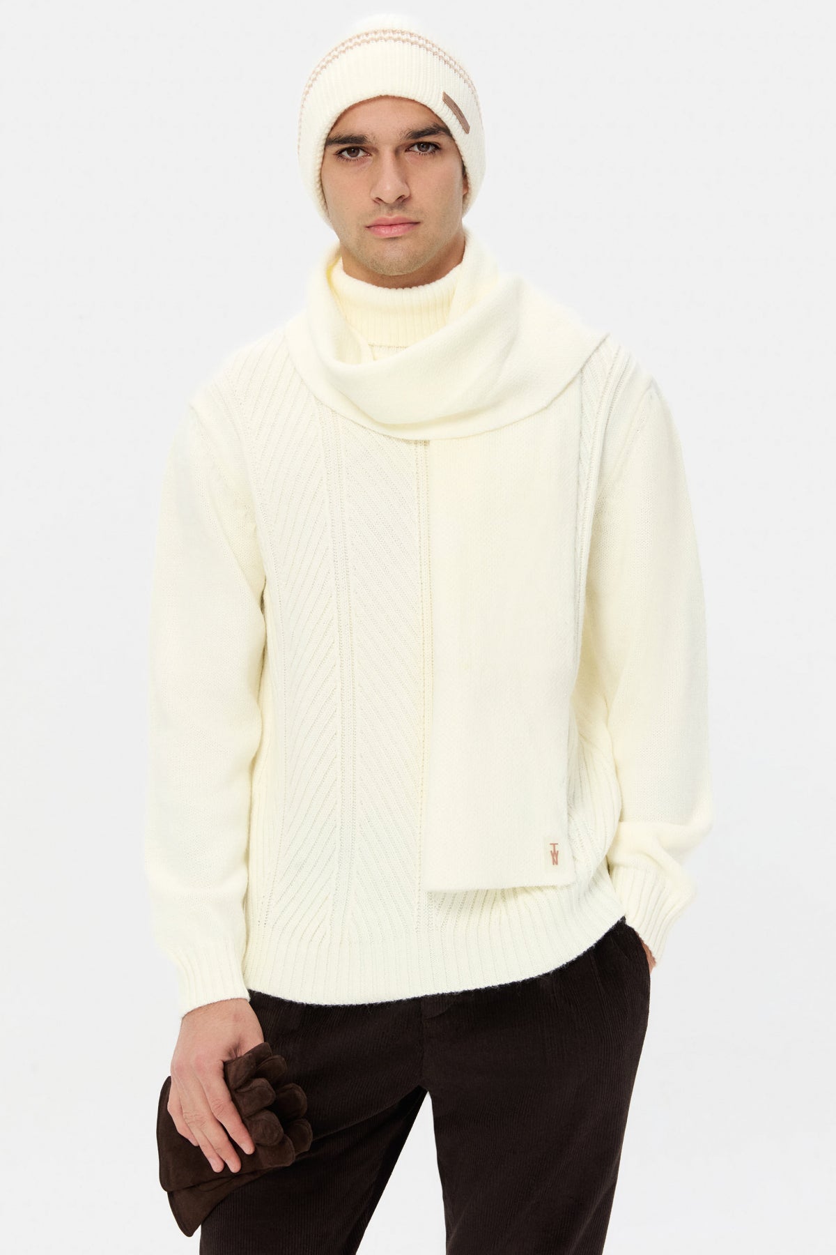 PULOVER REGULAR FIT D'S DAMAT   - Ecru