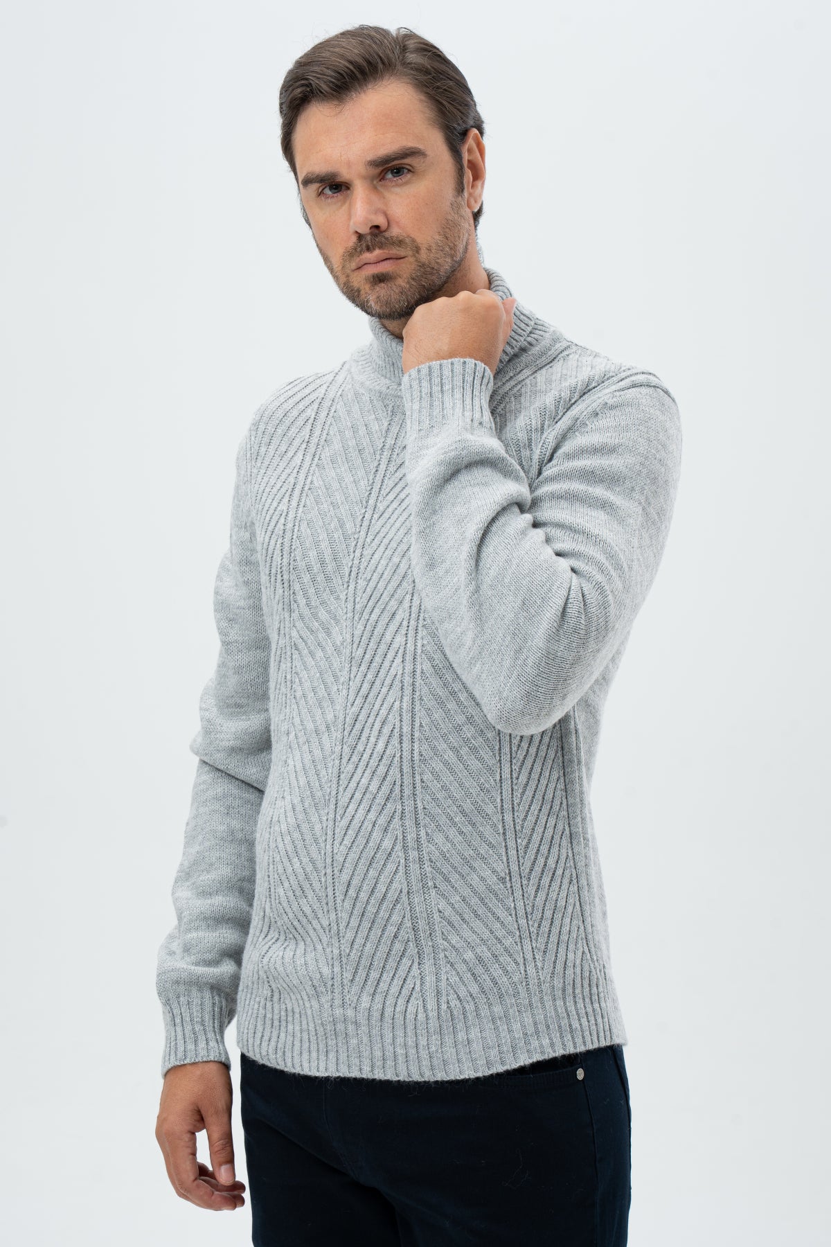 PULOVER REGULAR FIT D'S DAMAT   - Gri