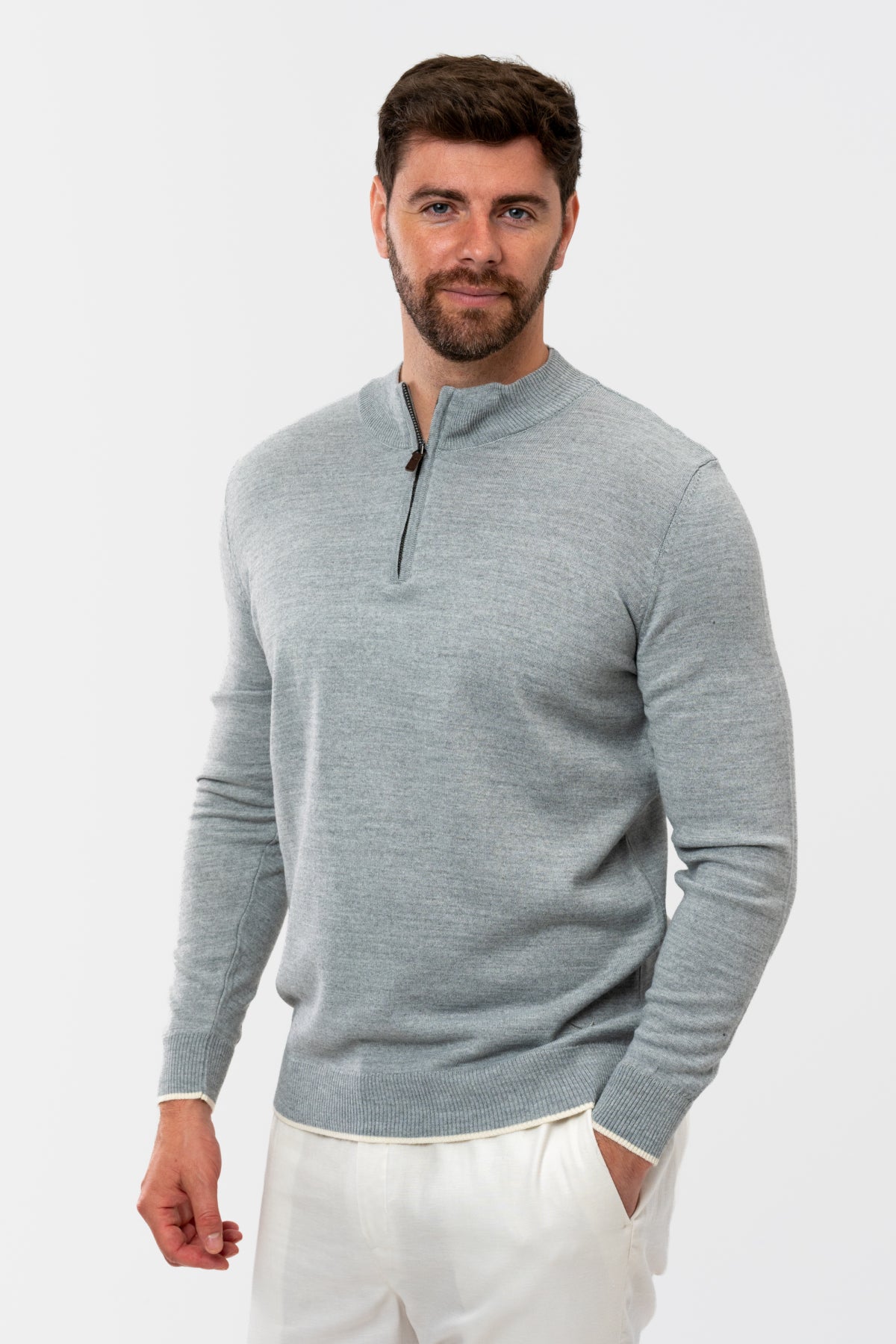 PULOVER REGULAR FIT D'S DAMAT  - Gri