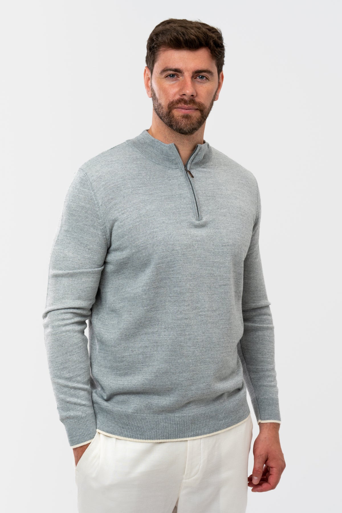PULOVER REGULAR FIT D'S DAMAT  - Gri