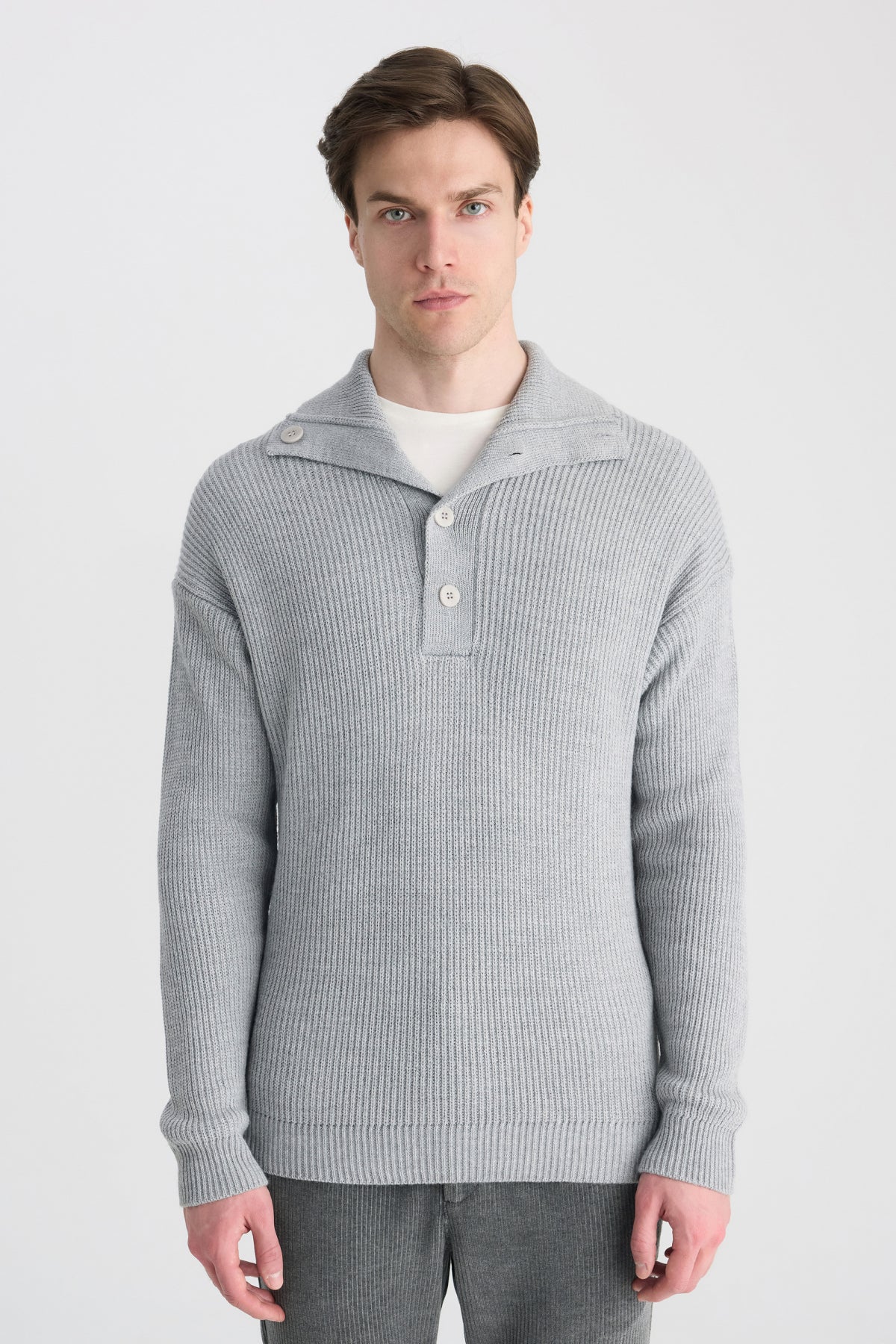 PULOVER REGULAR FIT D'S DAMAT  - Gri