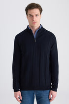 PULOVER REGULAR FIT D'S DAMAT   - Bleumarin