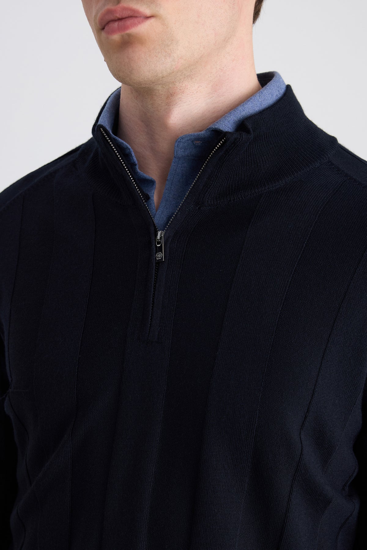 PULOVER REGULAR FIT D'S DAMAT   - Bleumarin