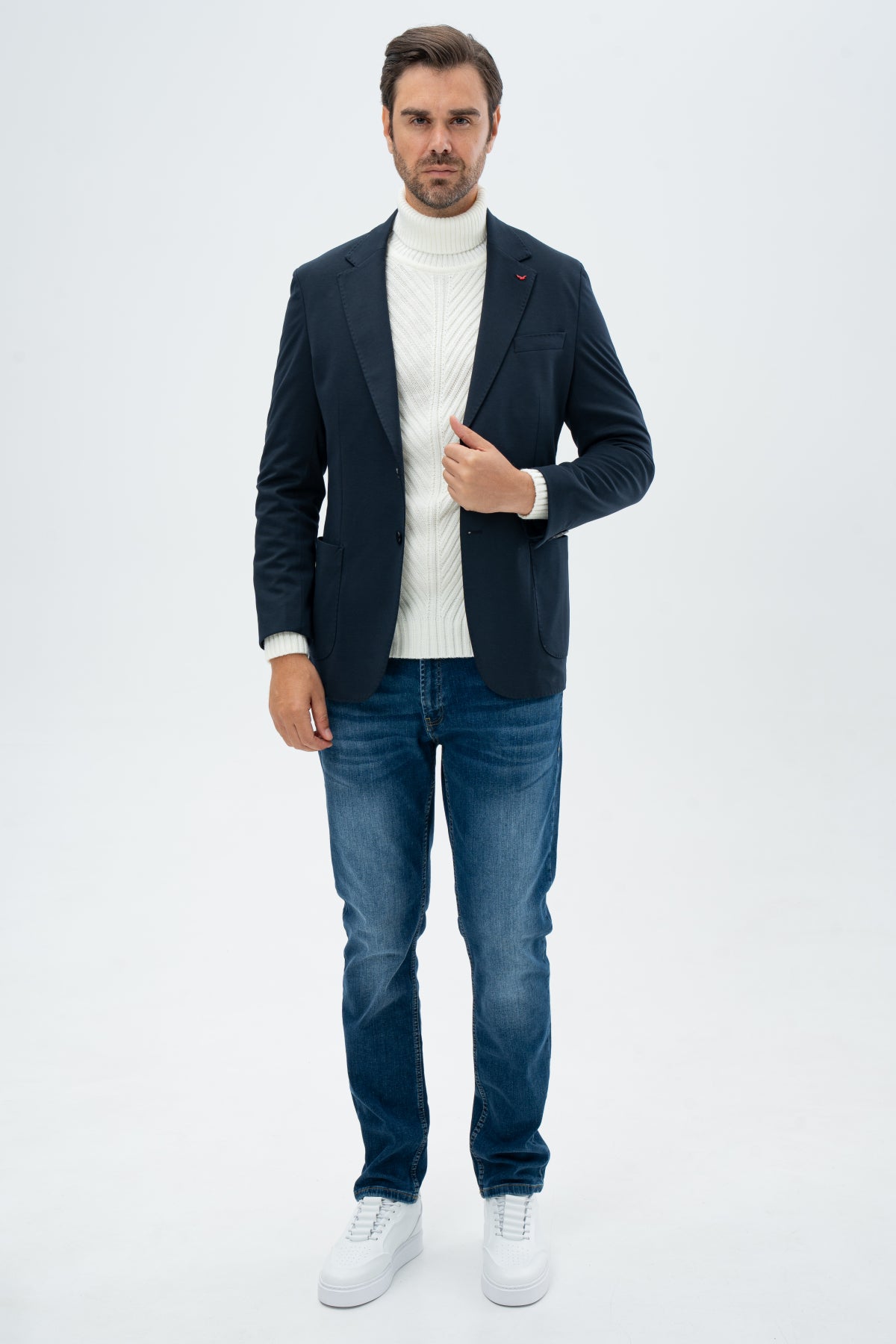 SACOU REGULAR FIT D'S DAMAT  - Bleumarin